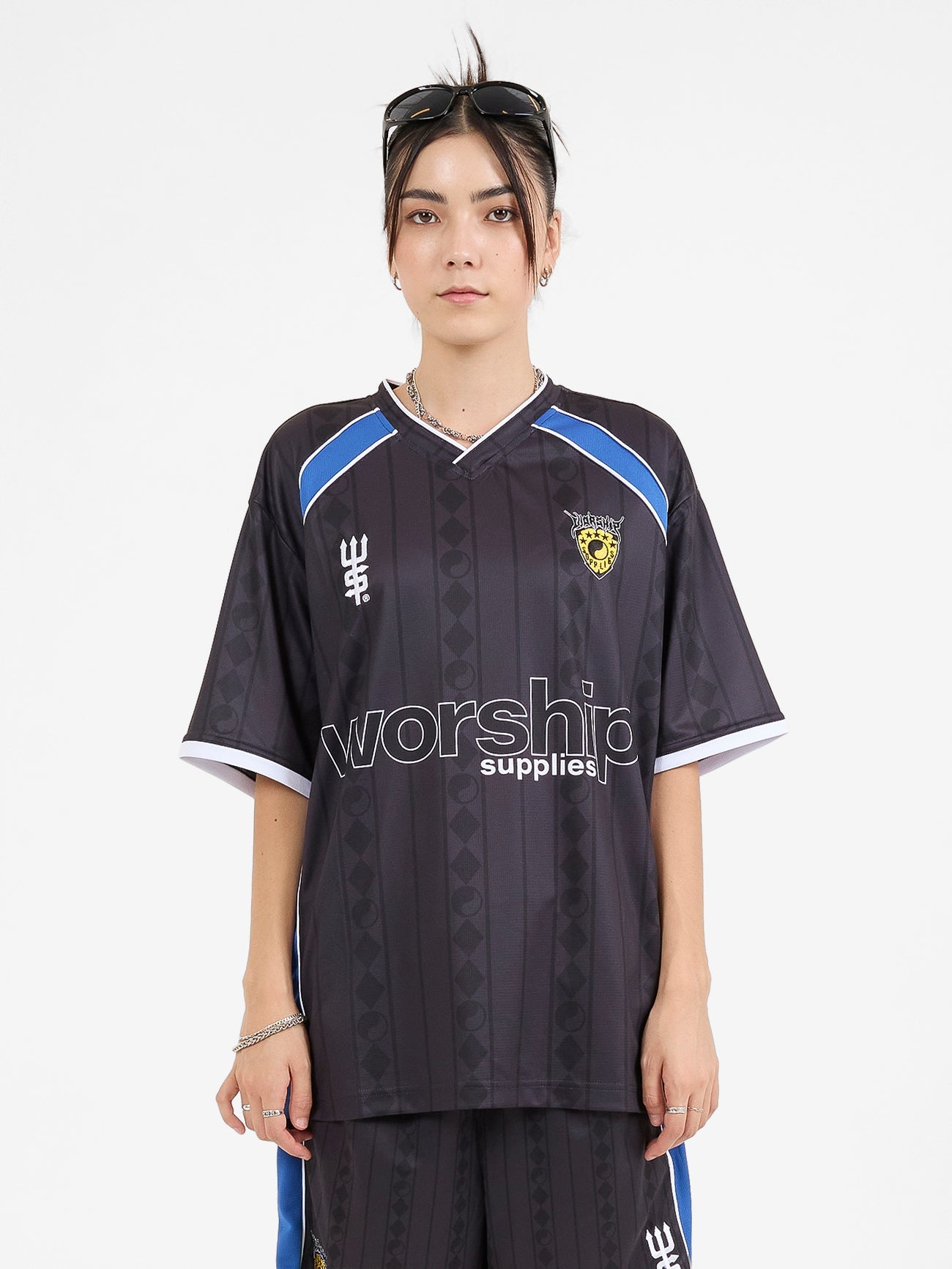 Fever V Neck Football Jersey - Black