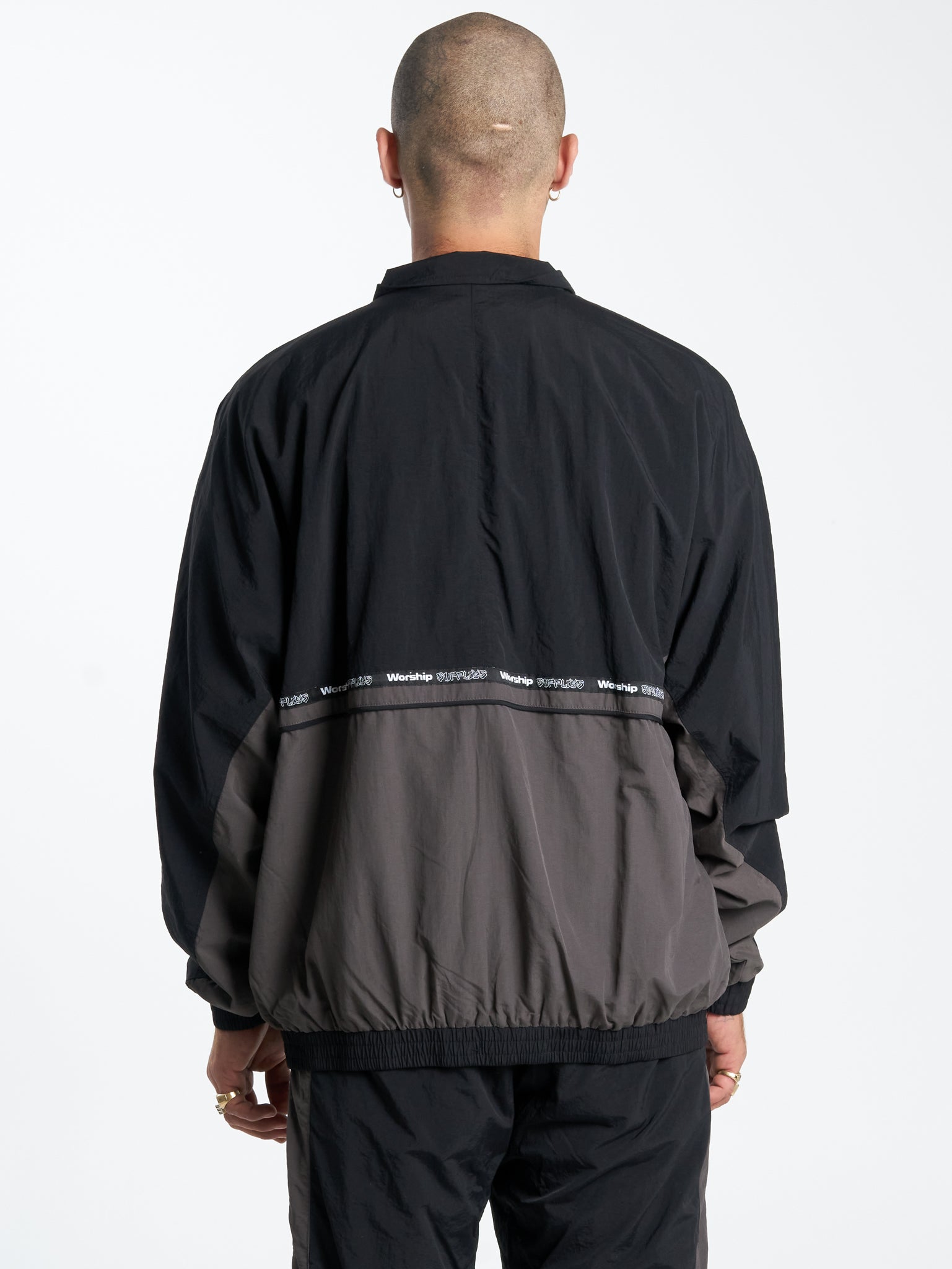 Win Win Nylon Track Jacket - Black