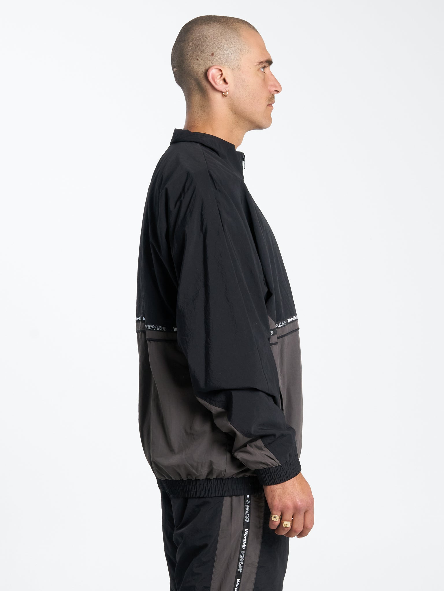 Win Win Nylon Track Jacket - Black