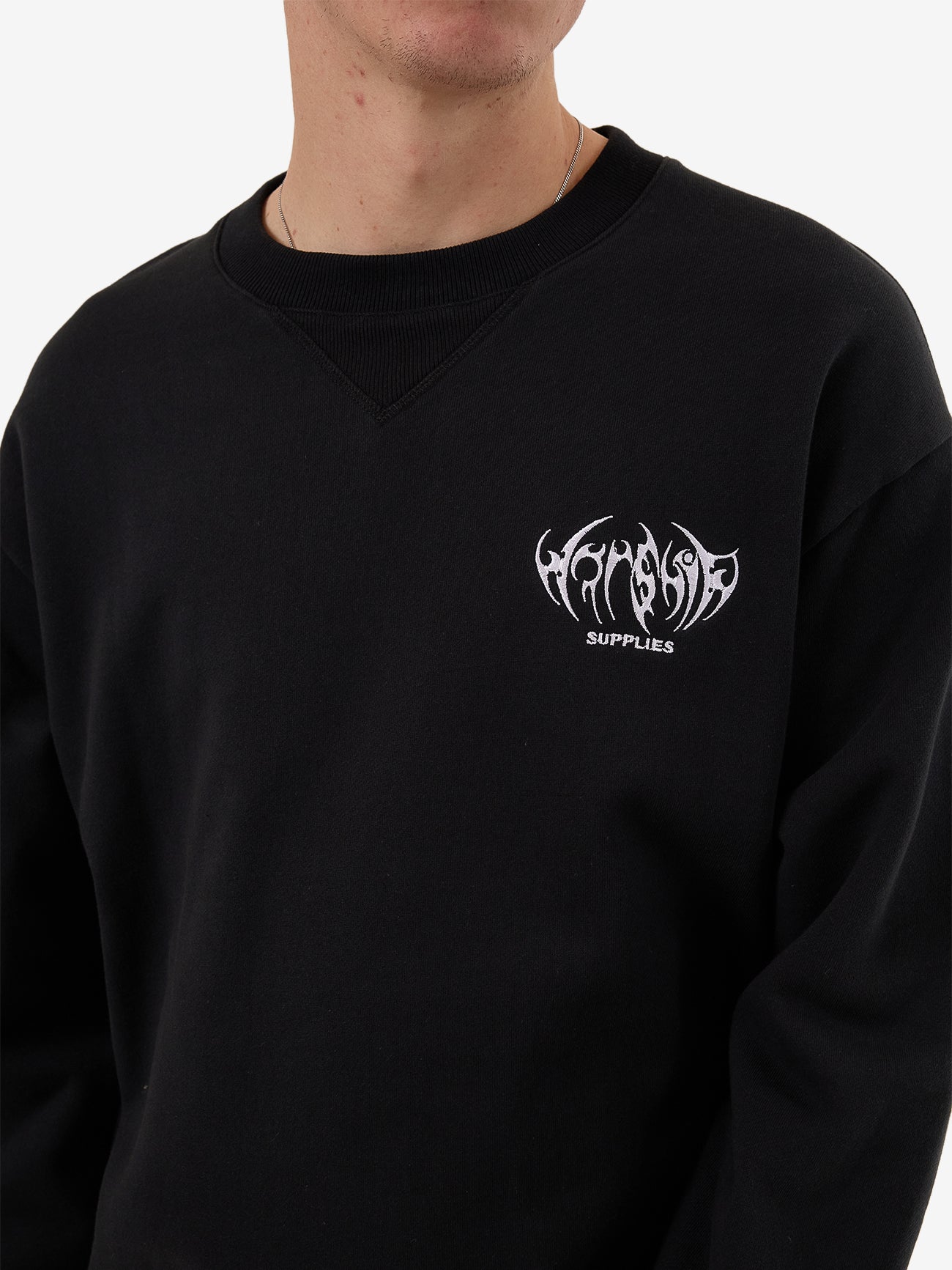 Diablo Fleece Crew - Black XS