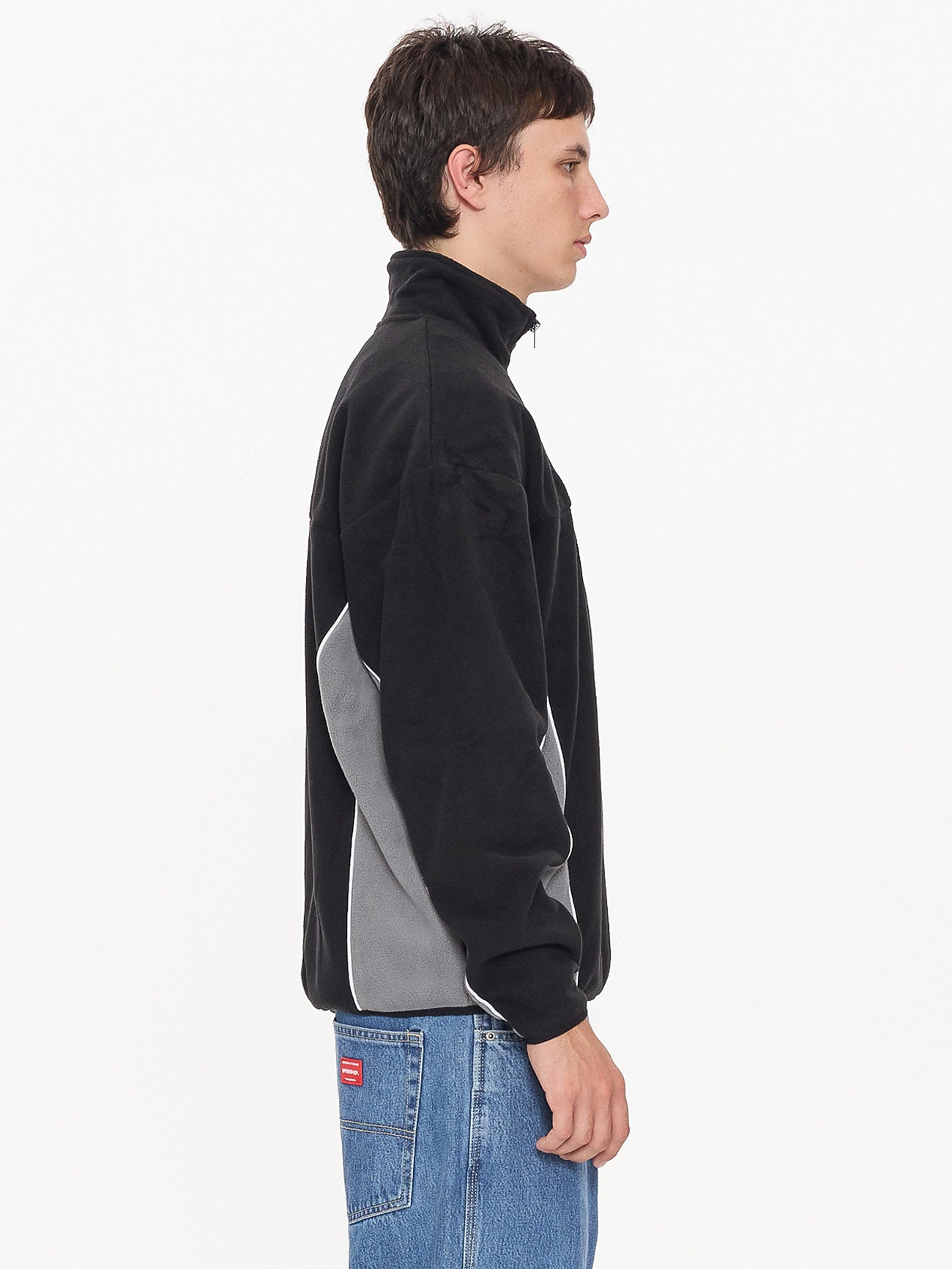 Delirium Quarter Zip Polar Fleece - Steel Grey