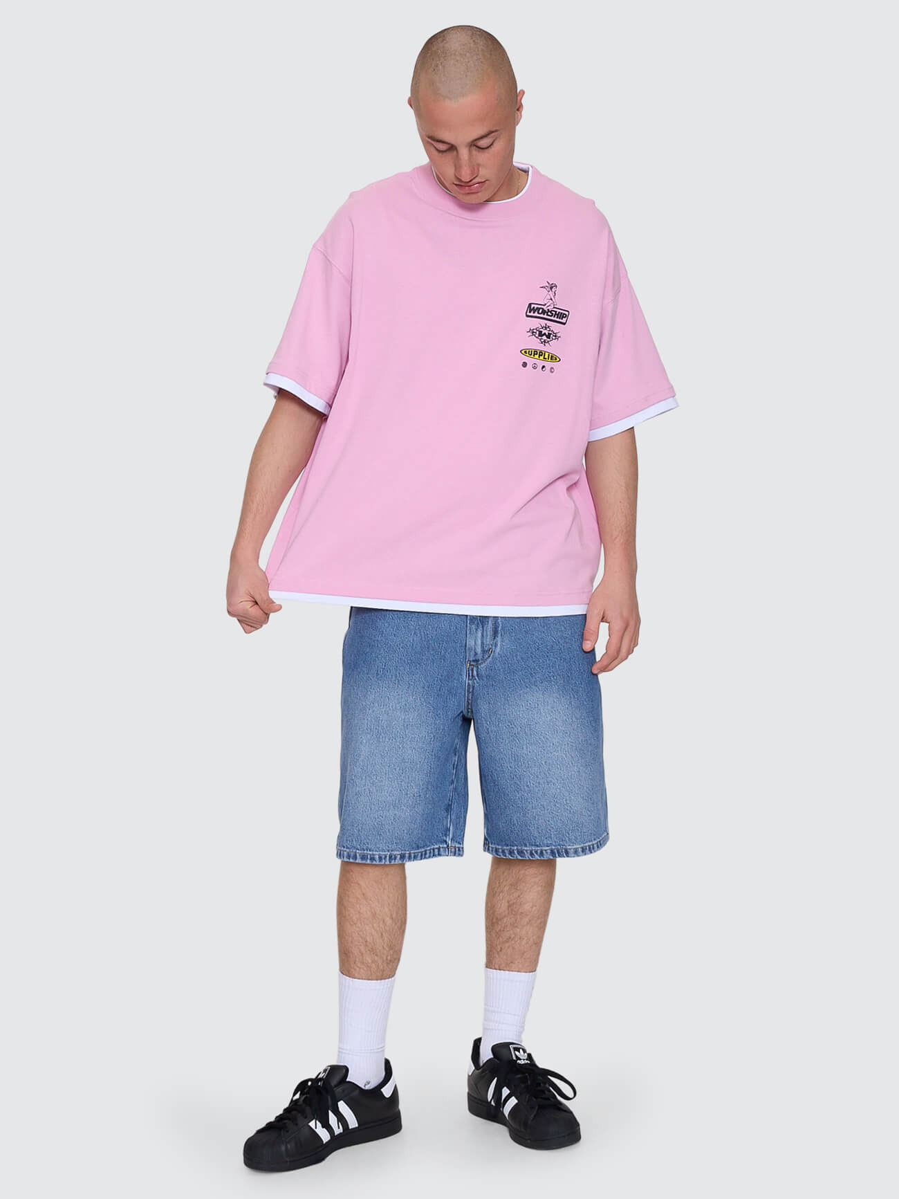 Is This It Box Fit Cropped Layer Tee - Lilac Chiffon XS