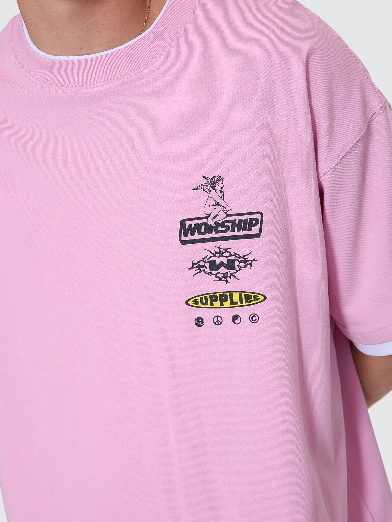 Is This It Box Fit Cropped Layer Tee - Lilac Chiffon XS