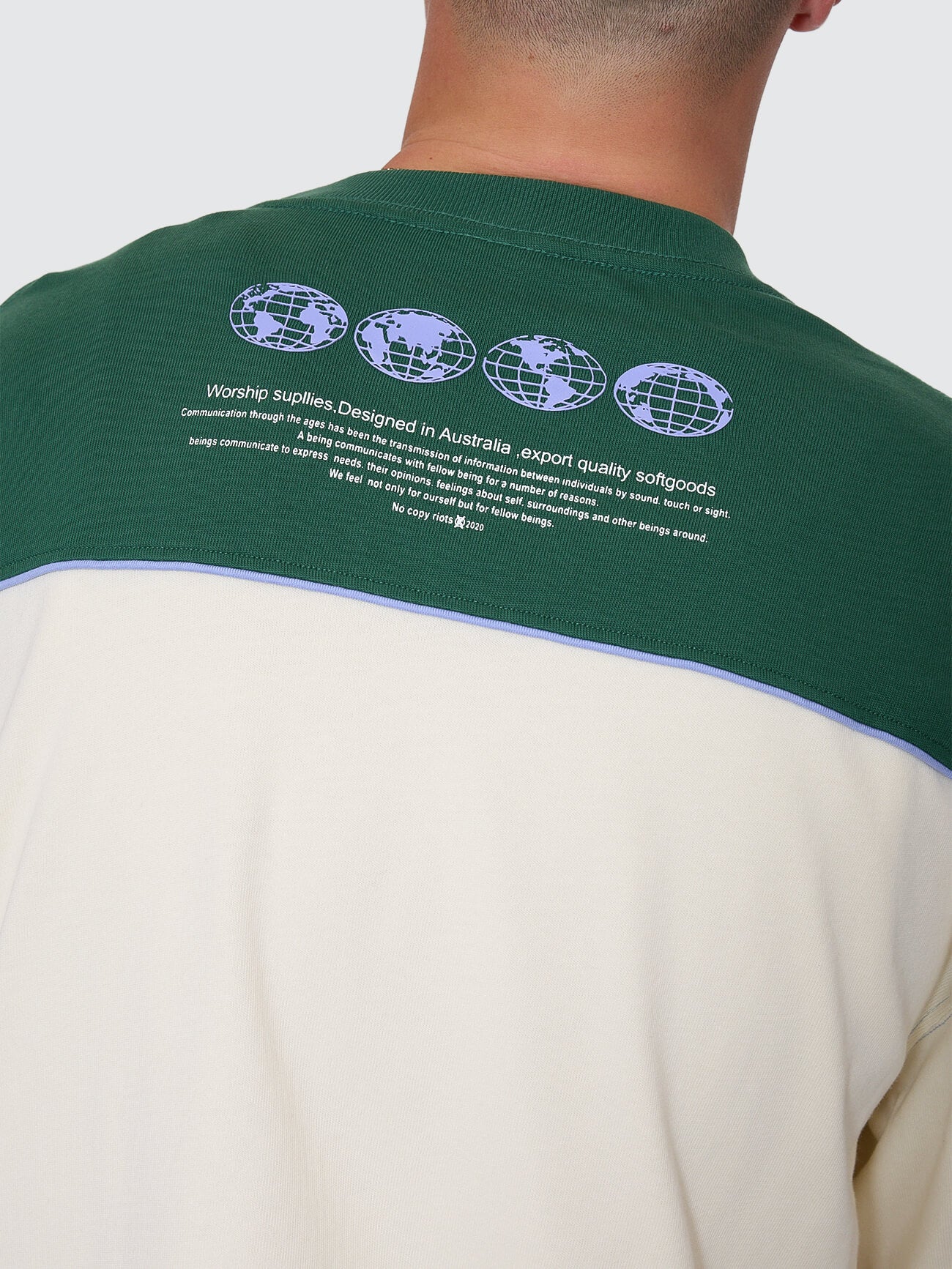 Sonic Box Fit Cropped Panel Tee - Zine XS