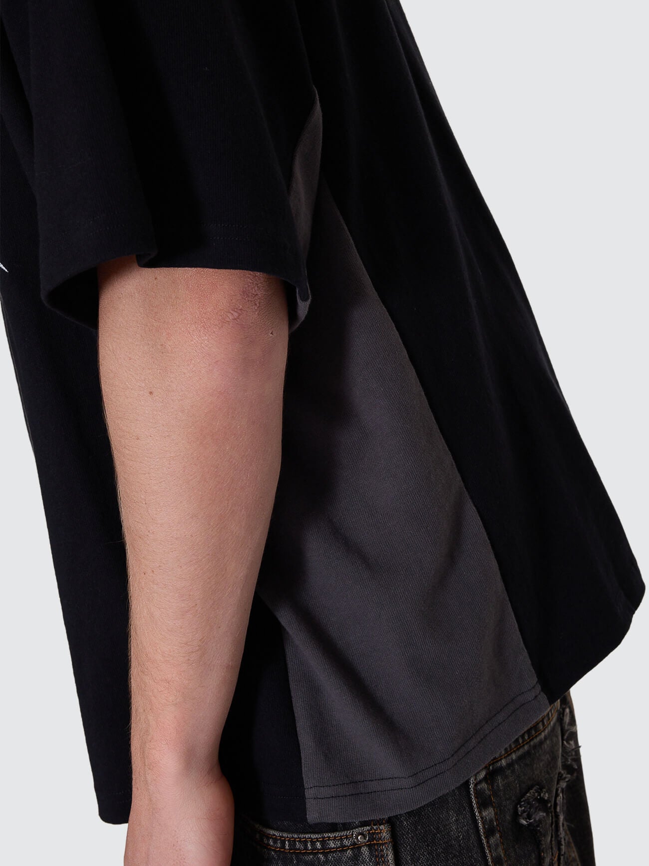 Trudge Box Fit Cropped Raglan Tee - Black XS