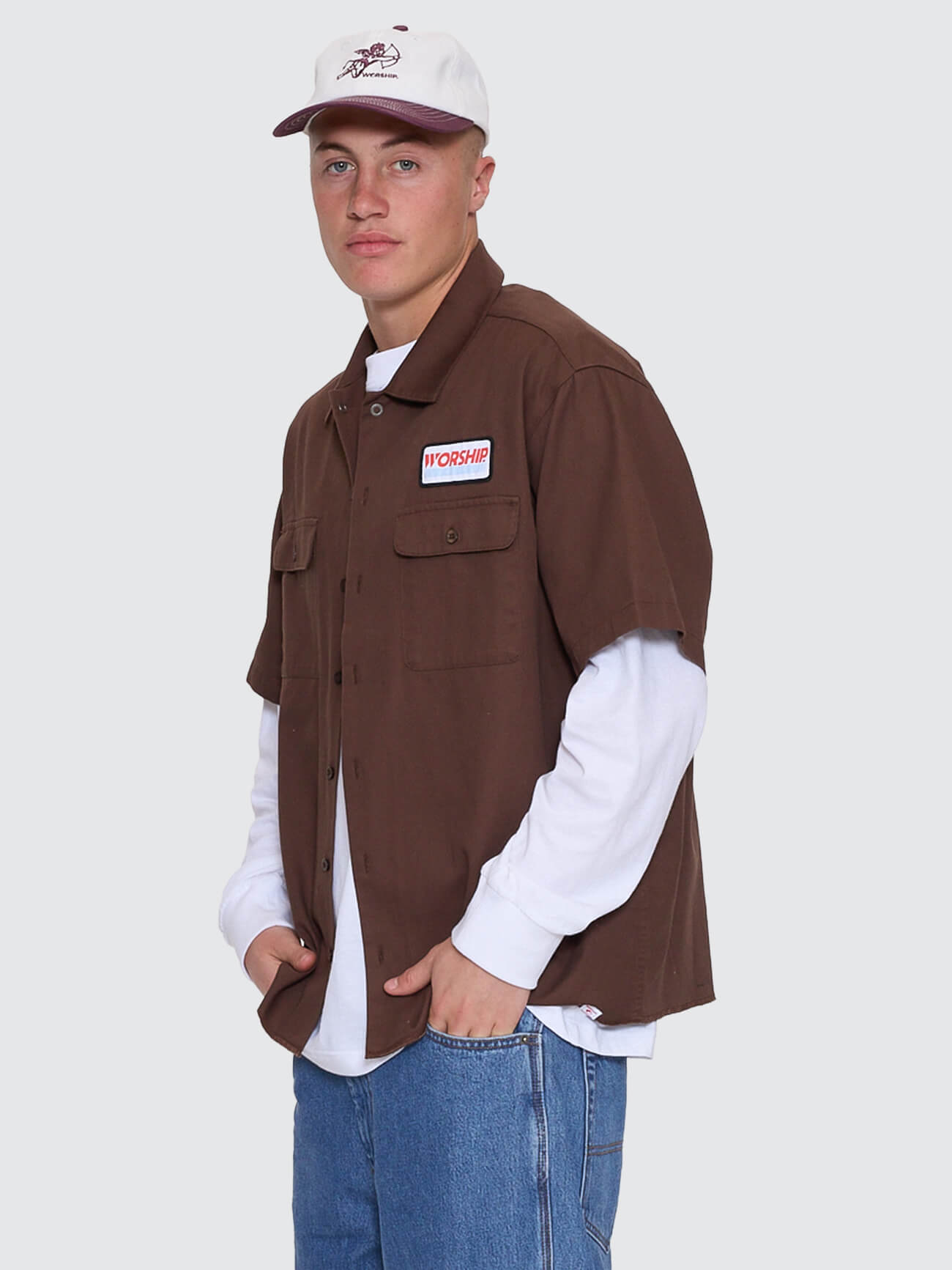 Preparation Short Sleeve Work Shirt - Ganache XS