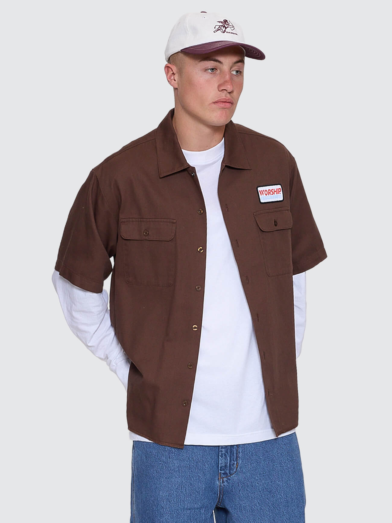 Preparation Short Sleeve Work Shirt - Ganache XS