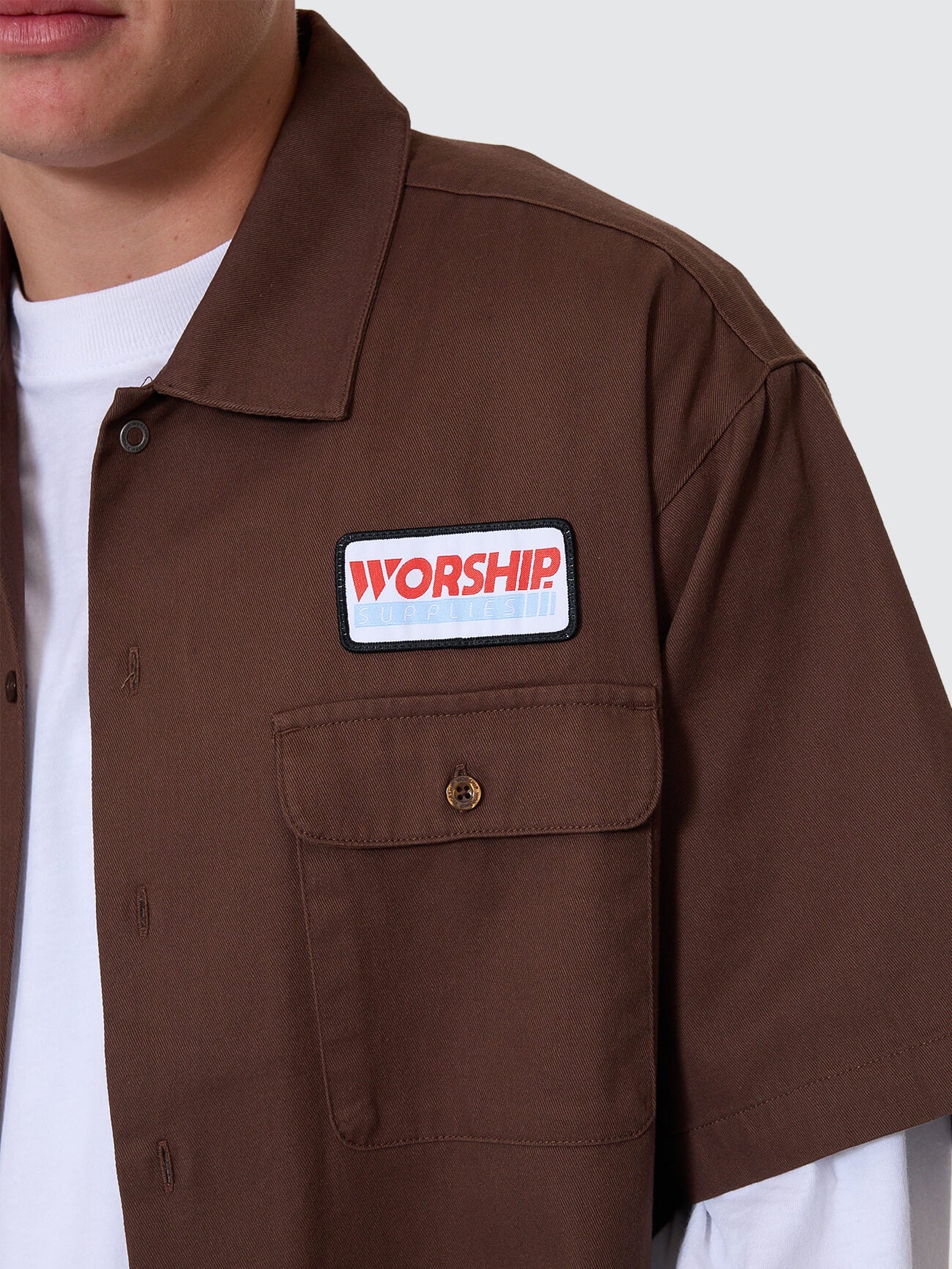 Preparation Short Sleeve Work Shirt - Ganache XS