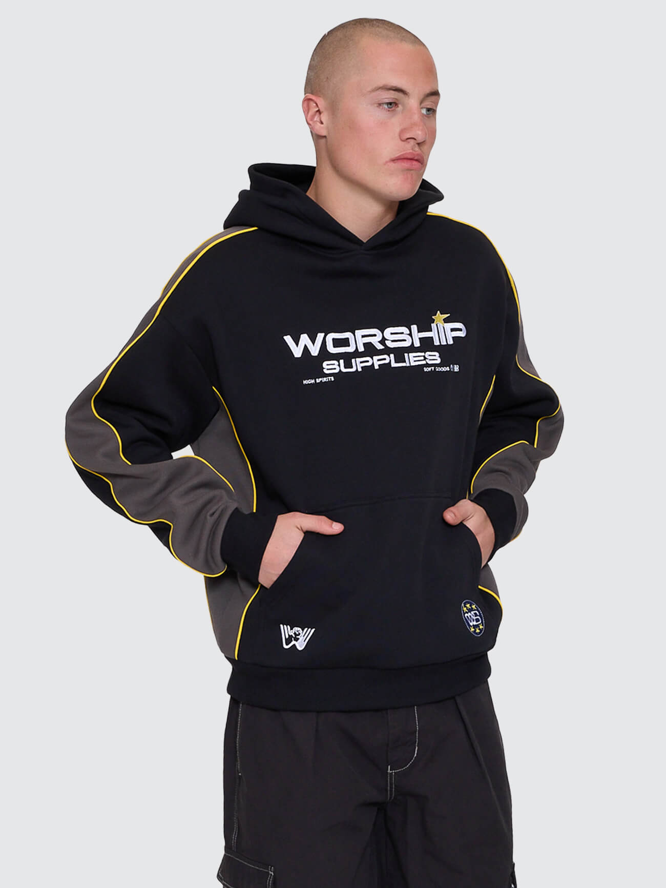 Laser Panel Pullover Hood - Black XS