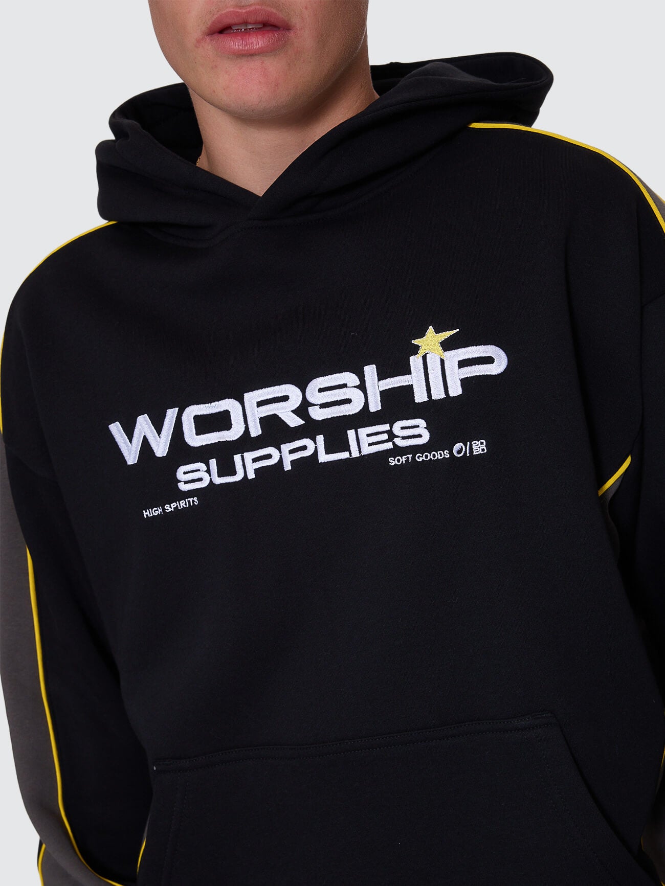 Laser Panel Pullover Hood - Black XS