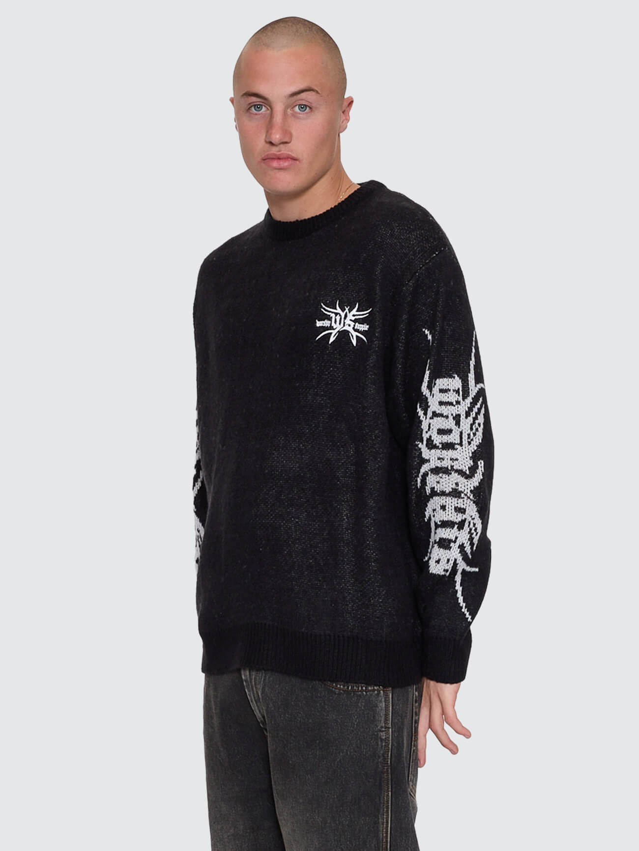 Trudge Knit Crew - Black XS