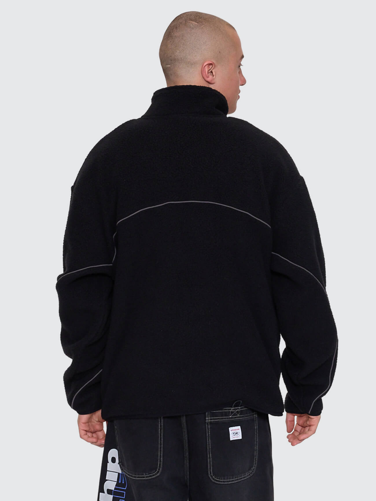 Sonic Quarter Zip Sherpa Fleece - Black XS
