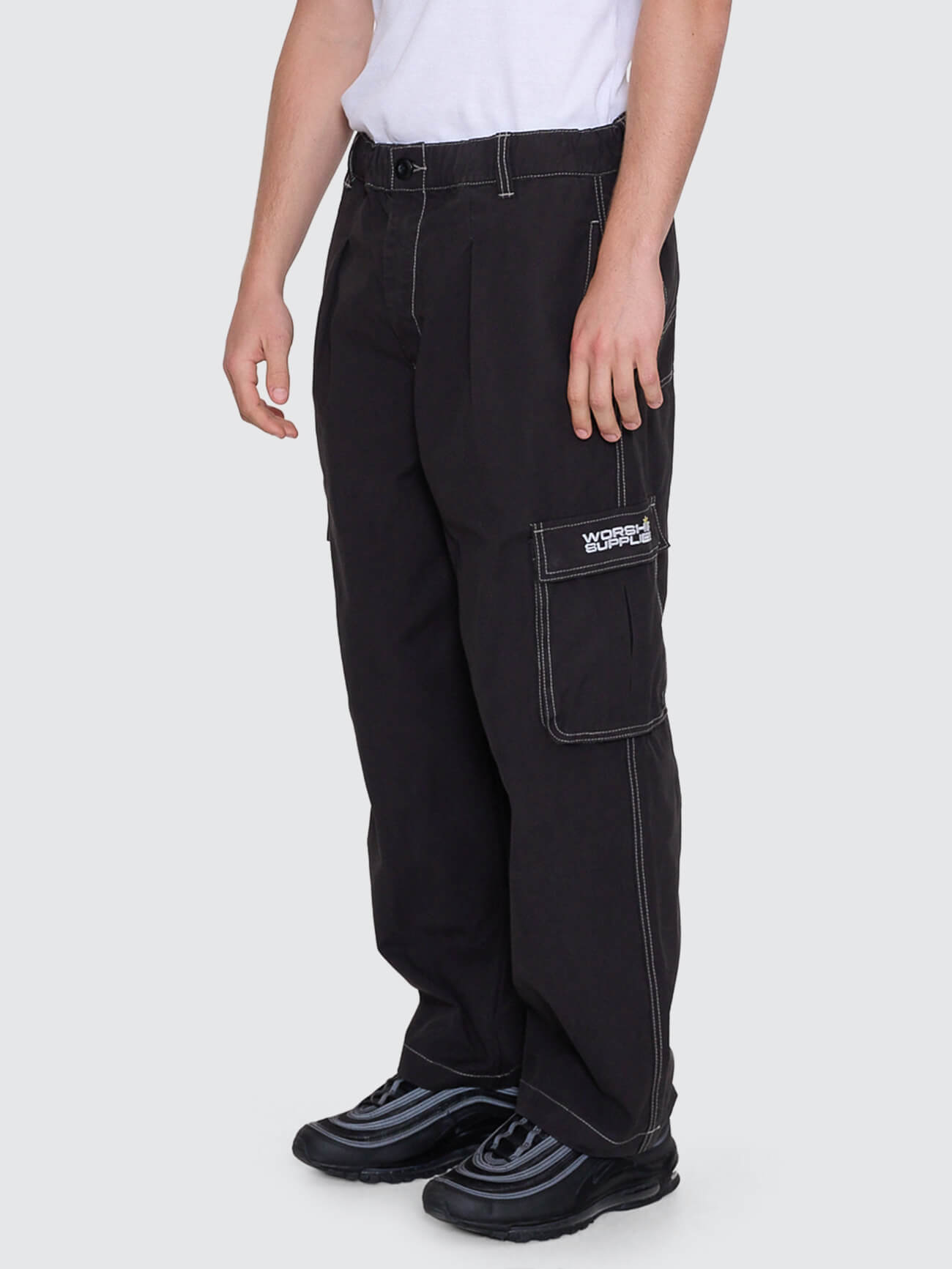 Laser Elastic Cargo Pant - Black 26