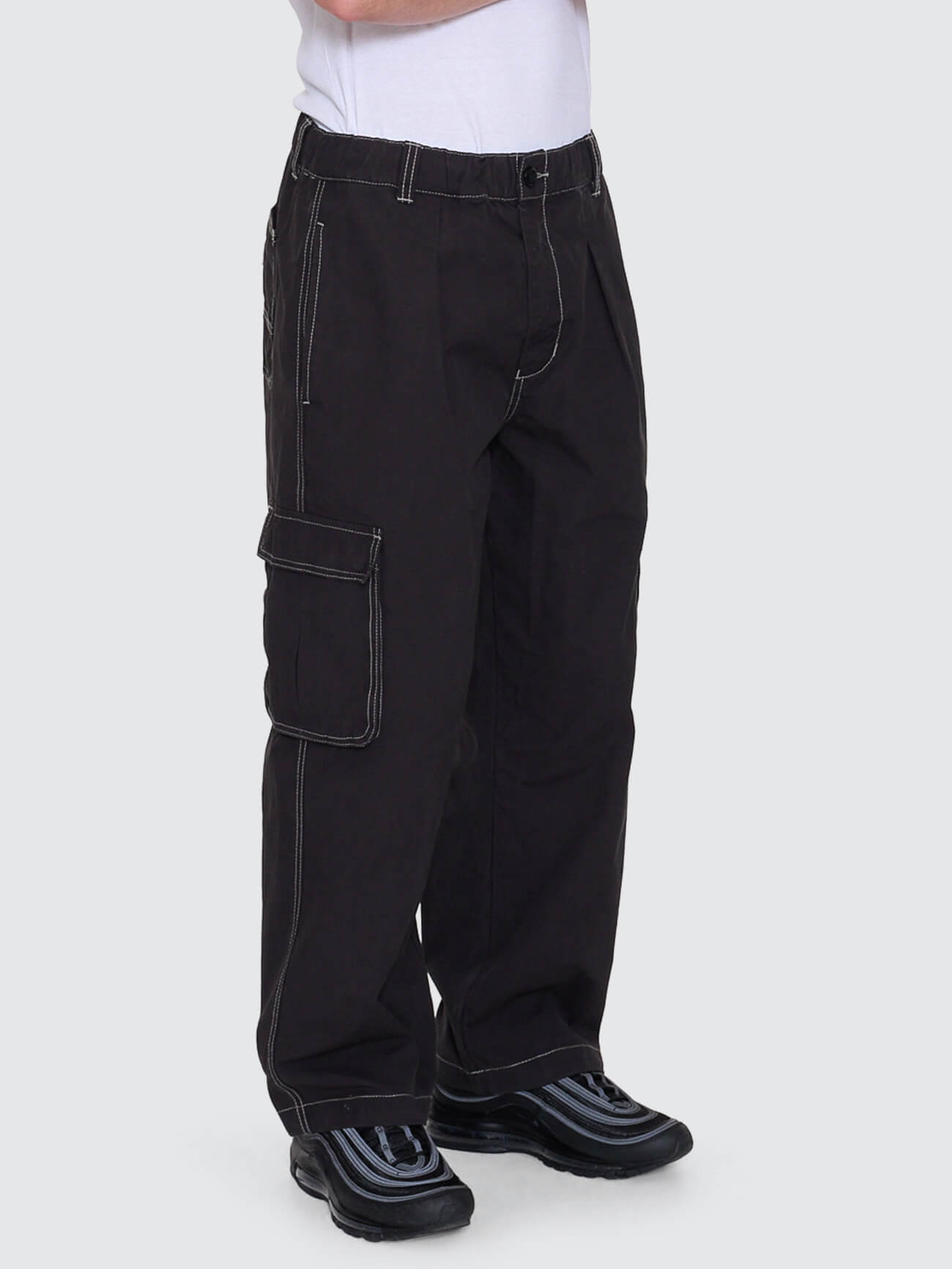 Laser Elastic Cargo Pant - Black 26