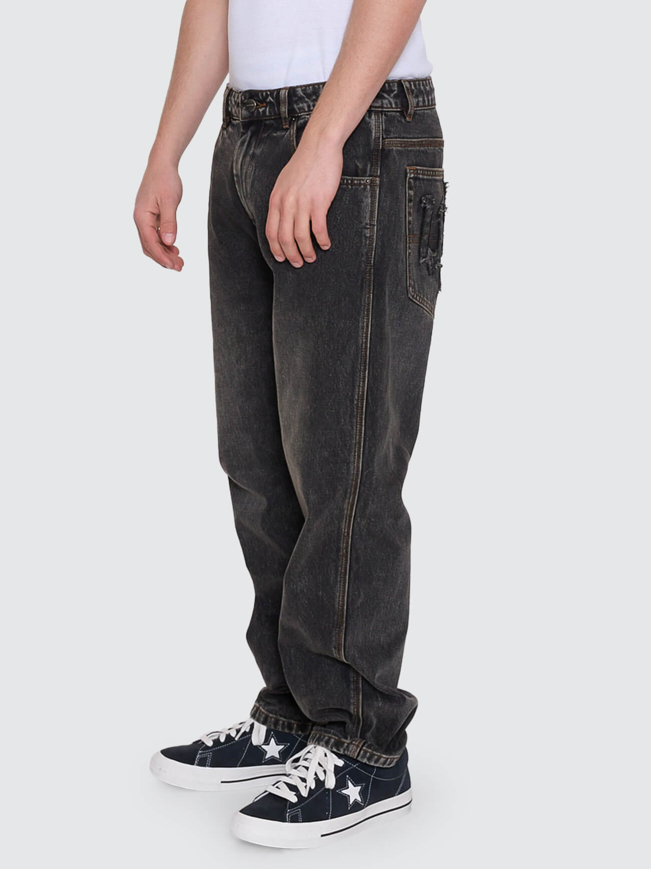 Trudge Lounger Jean - Dirty Black 26