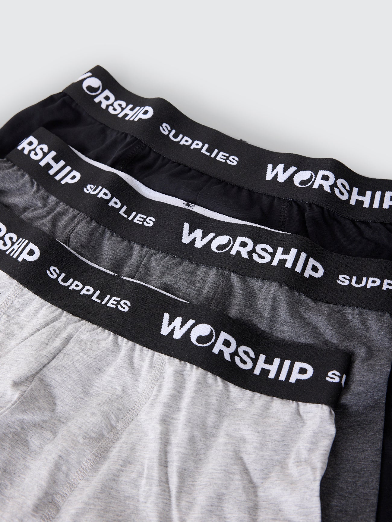 Mens Trunks 3 Pack - Black - Grey Marle - Black Marle