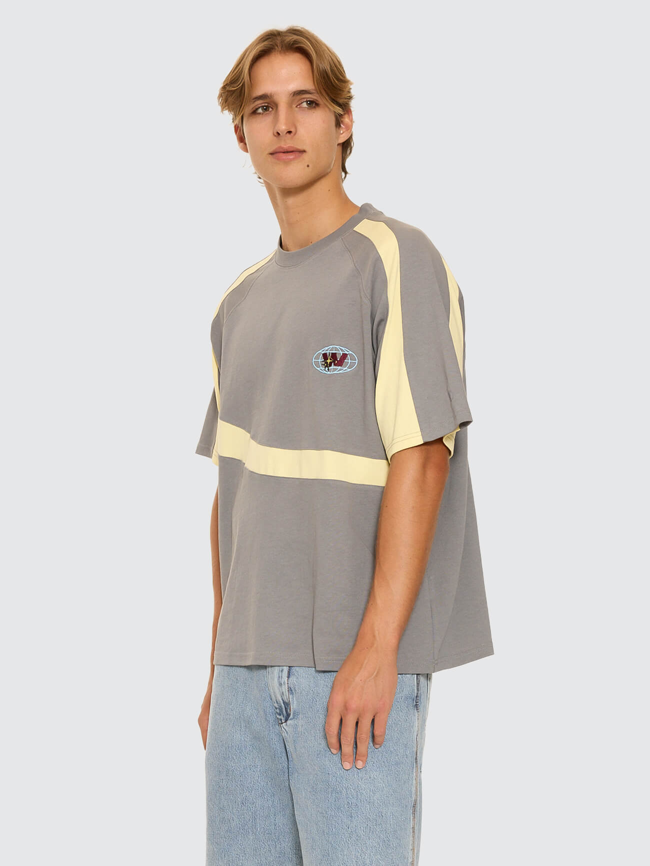 Anytime Oversize Raglan Tee - Steel Grey