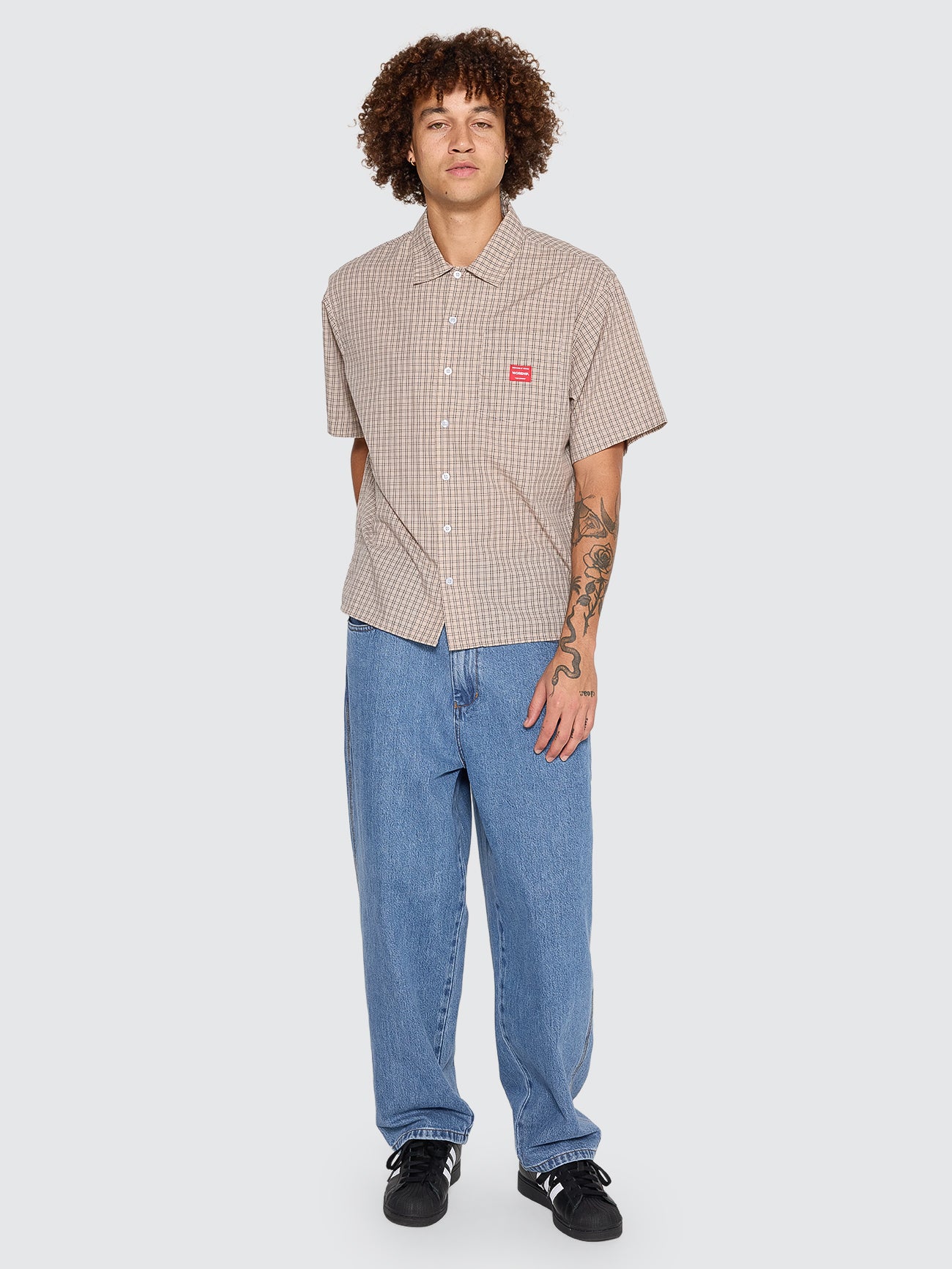 Work Short Sleeve Shirt - Tan XS