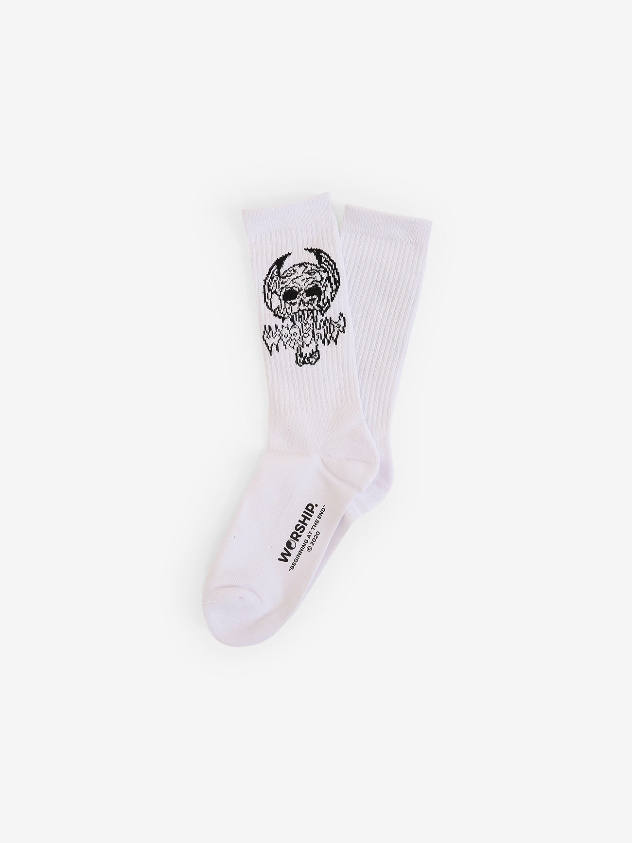 Death Eater Socks 3 Pack - White - Black- Orange One Size