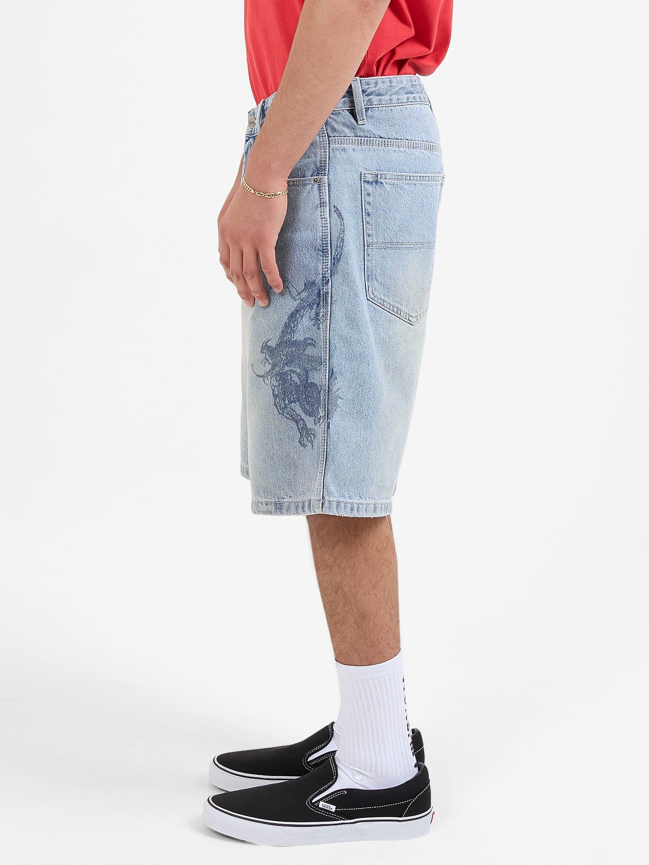 Push Off Big Dawg Jeanshort - Dirty Trade Blue 28