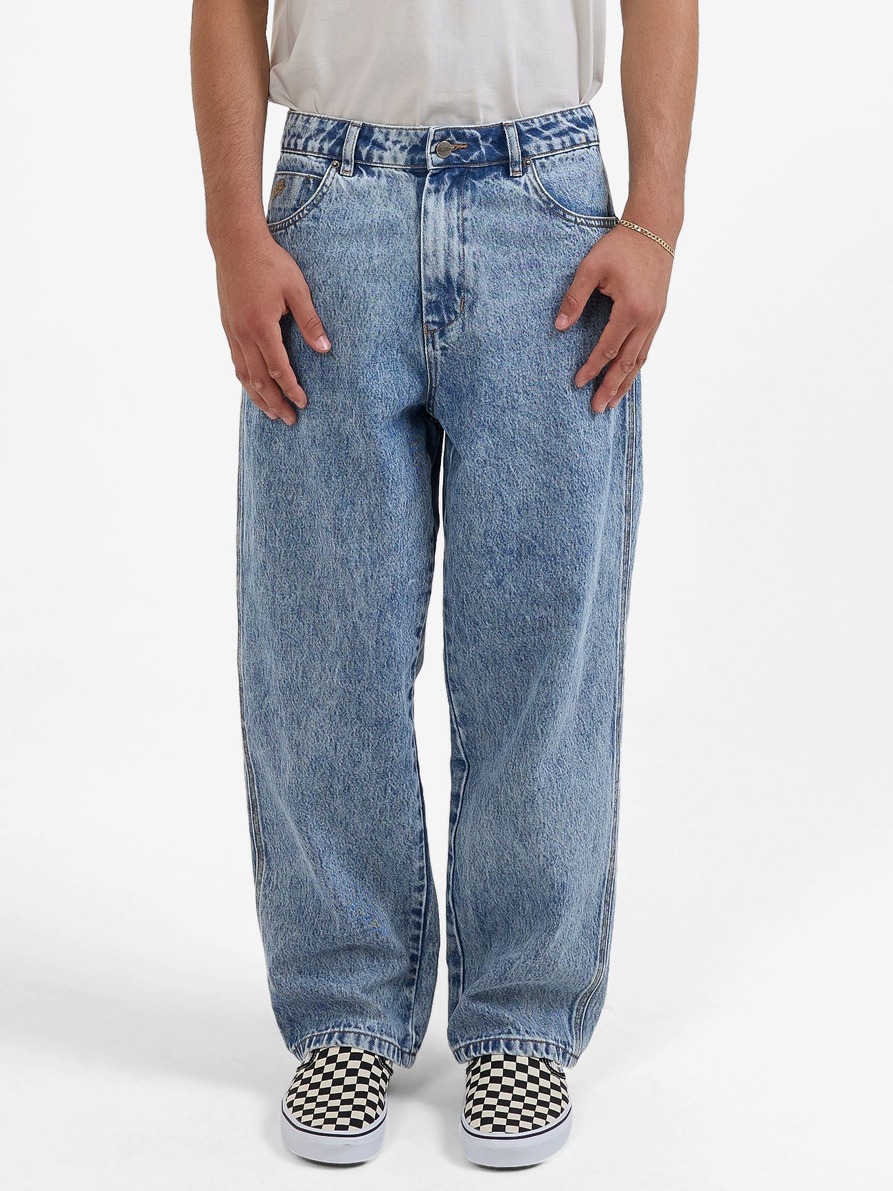 Worship Lounger Jean Worn Blue main image 1
