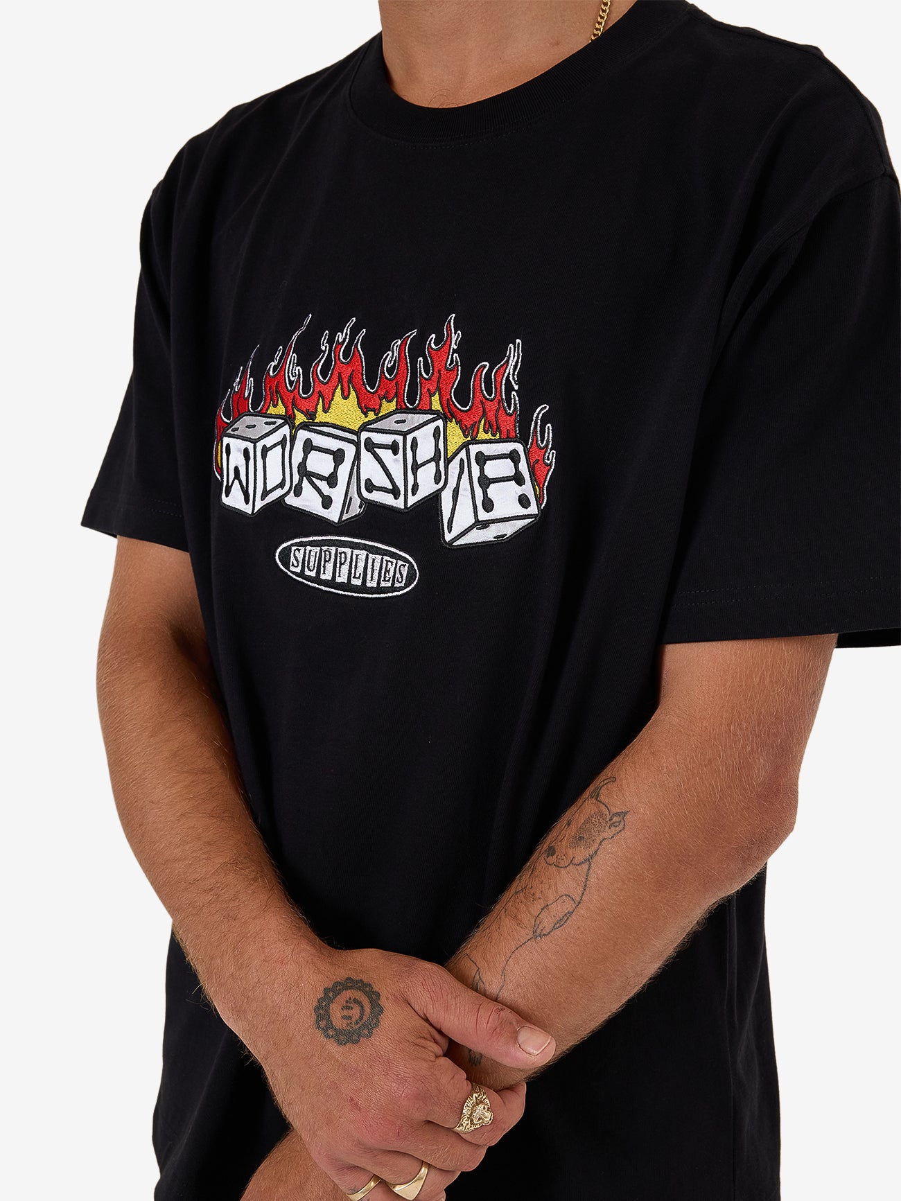 Snake Eyes Embro Tee - Black