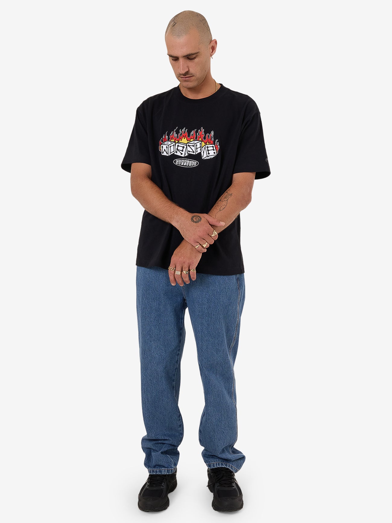 Snake Eyes Embro Tee - Black