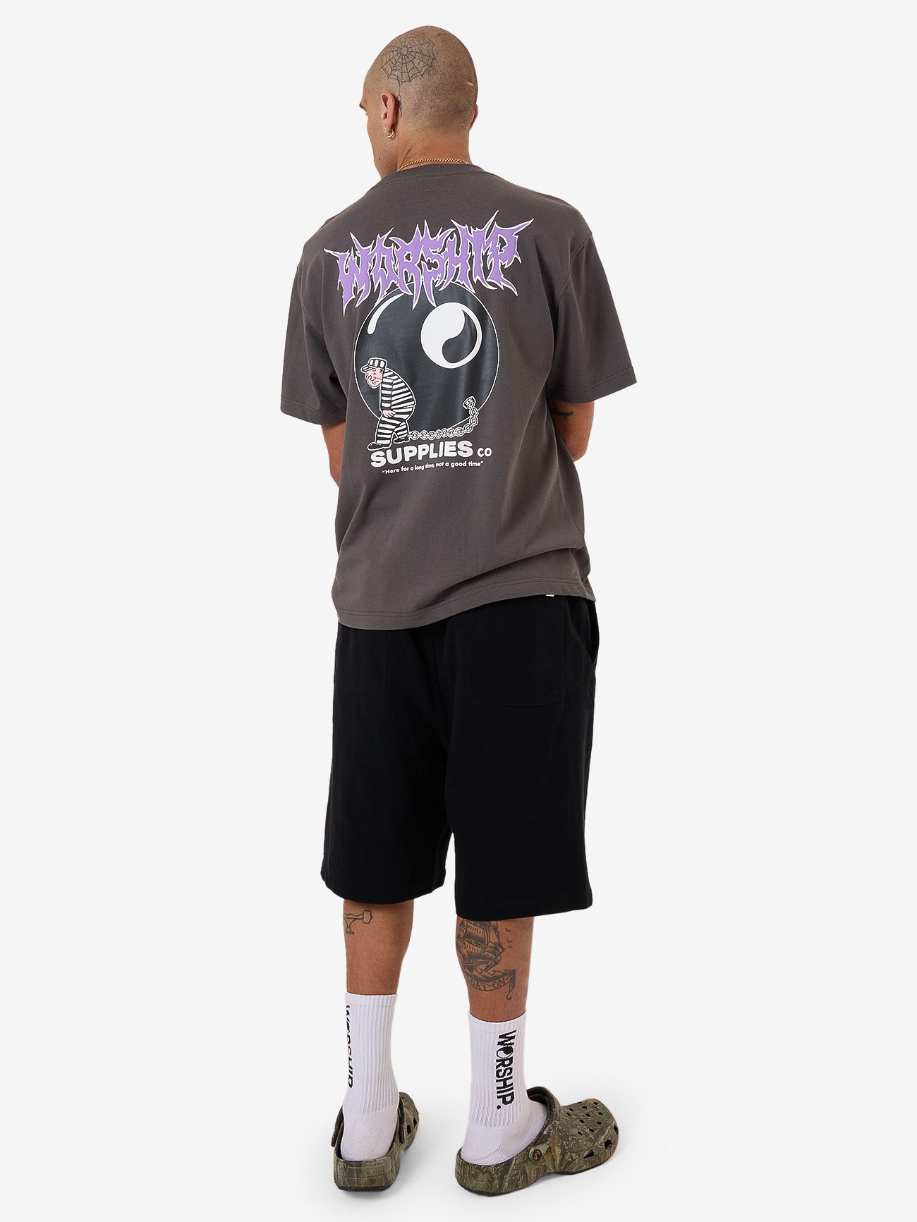 Long Time Tee - Worn Black XS