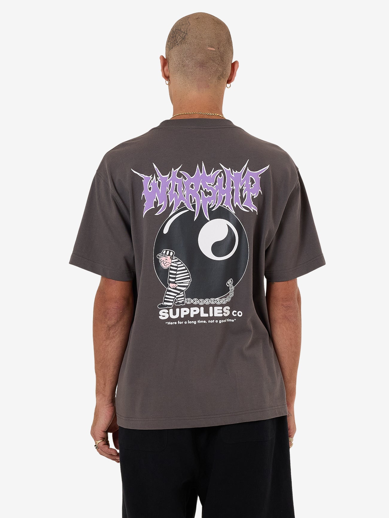 Long Time Tee - Worn Black XS