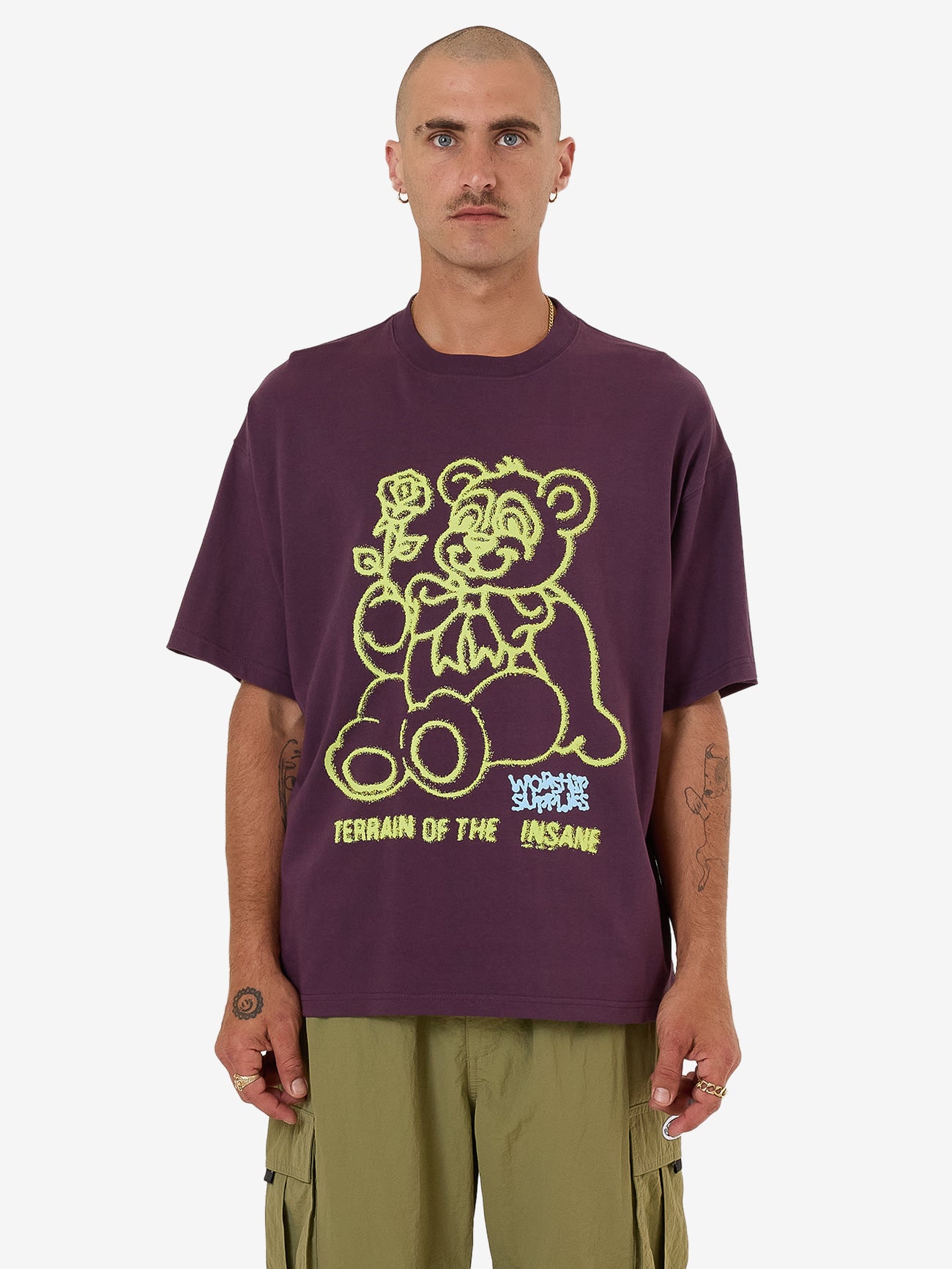 Terrain Oversized Tee - Blackberry XS