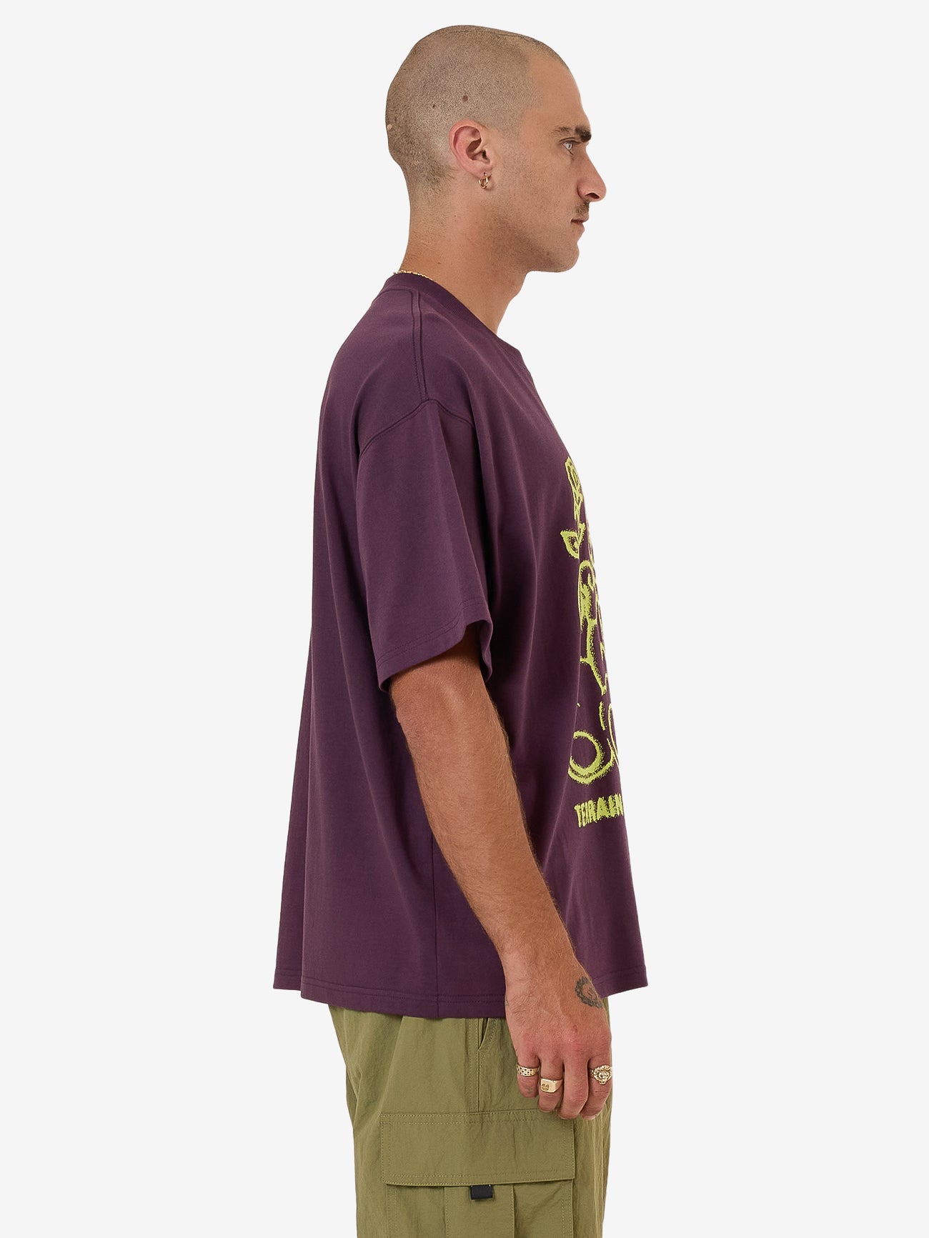 Terrain Oversized Tee - Blackberry XS