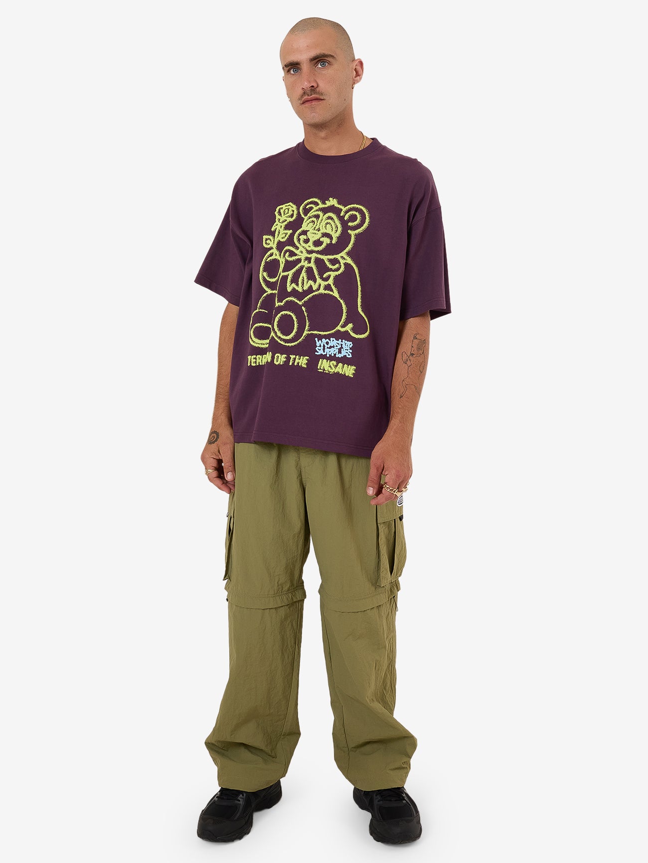 Terrain Oversized Tee - Blackberry XS