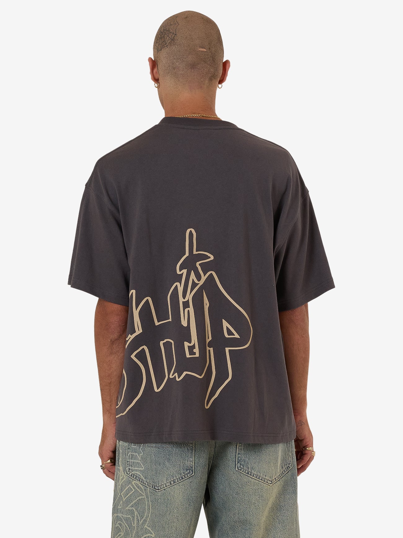Sprays Oversized Tee - Worn Black XS