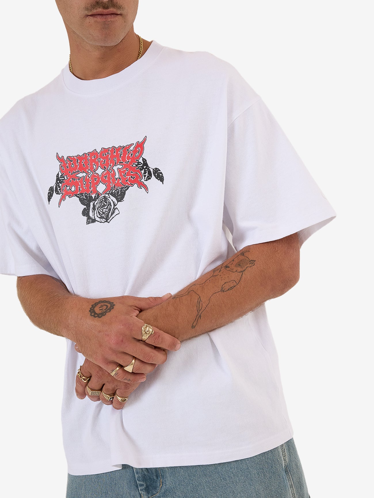 Perch Oversized Tee - White XS