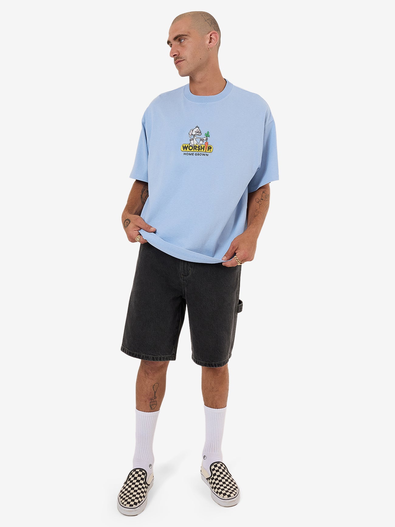 Home Grown Oversized Tee - Bell Air Blue XS