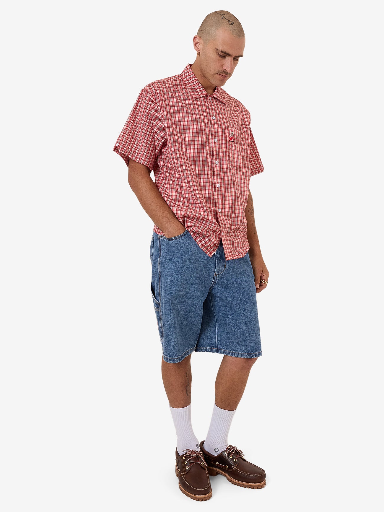 Glazed And Confused Short Sleeve Shirt - Cherry Red XS
