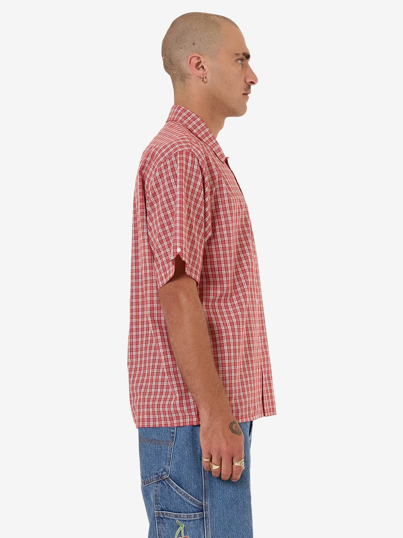 Glazed And Confused Short Sleeve Shirt - Cherry Red XS