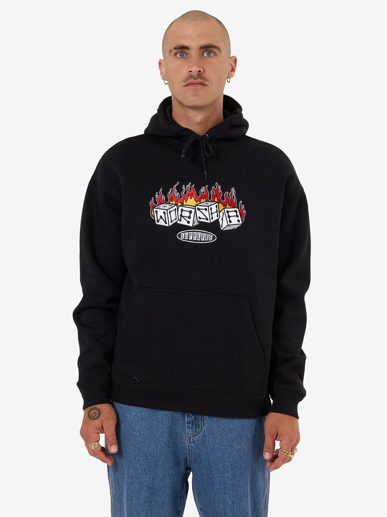 Snake Eyes Pull Over Hood - Black XS