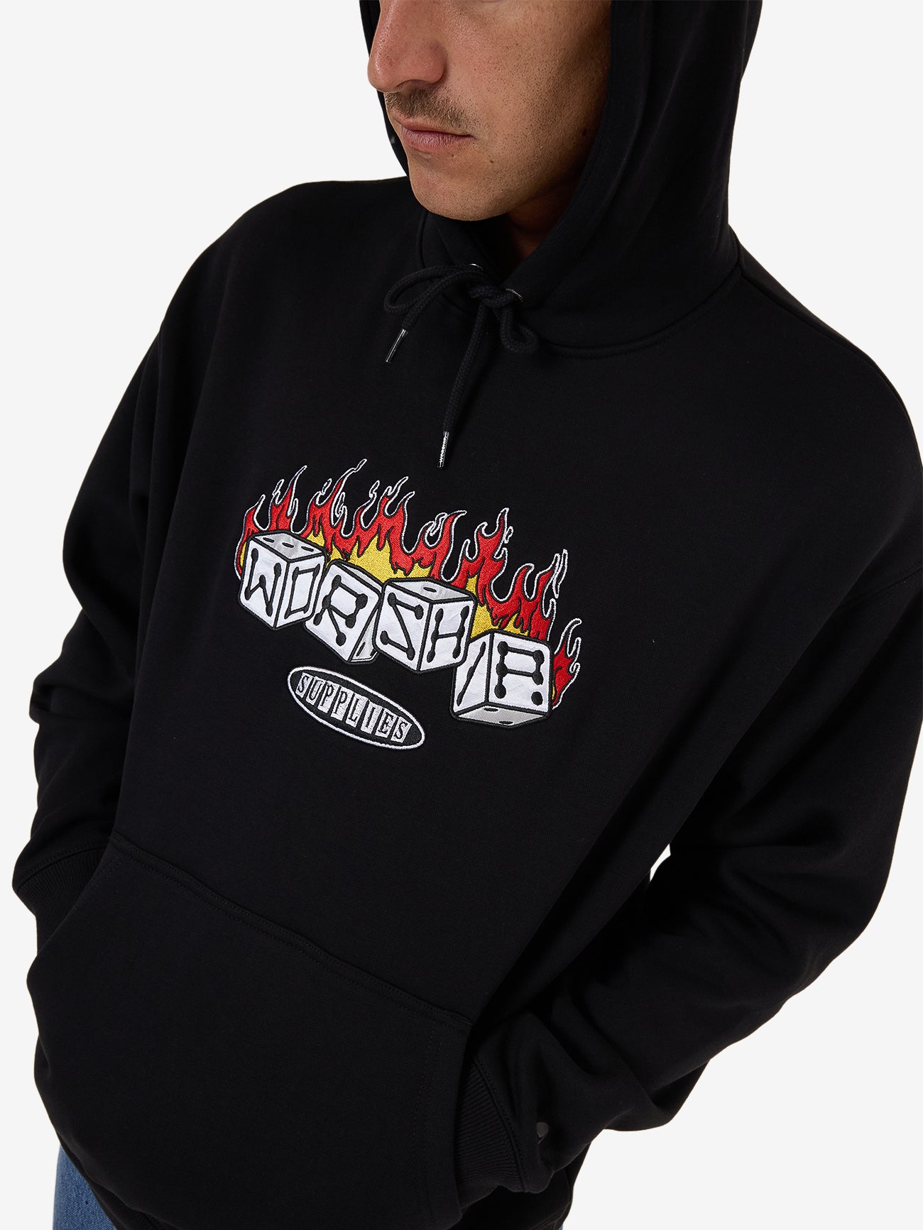 Snake Eyes Pull Over Hood - Black XS