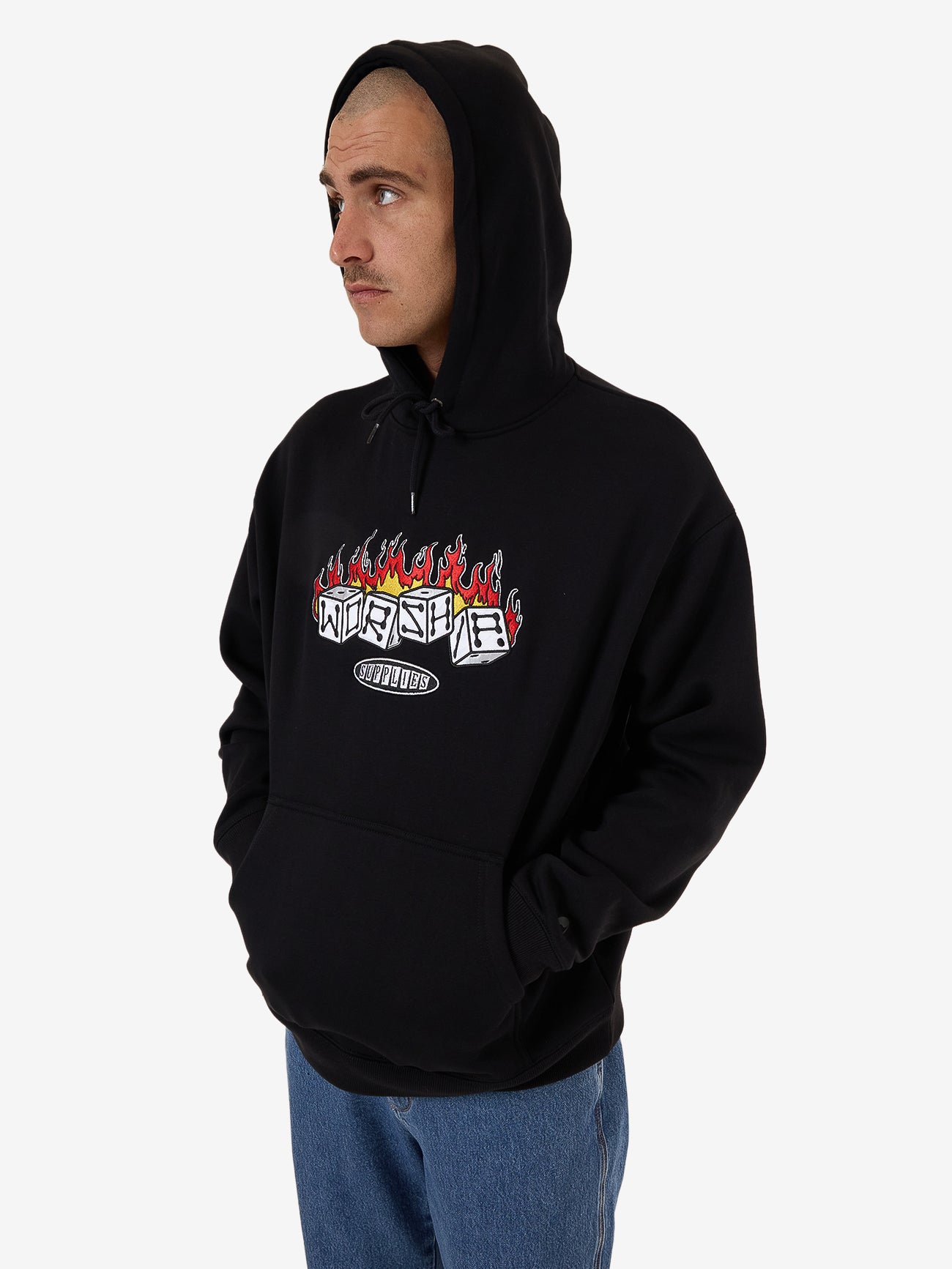 Snake Eyes Pull Over Hood - Black XS