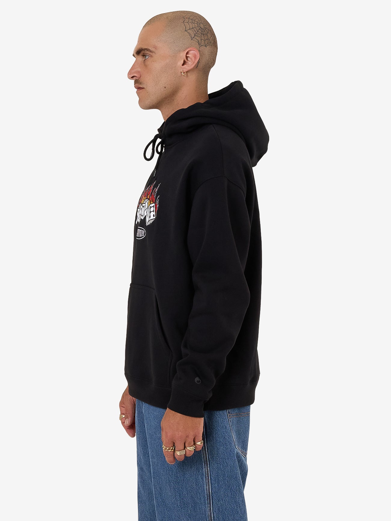 Snake Eyes Pull Over Hood - Black XS