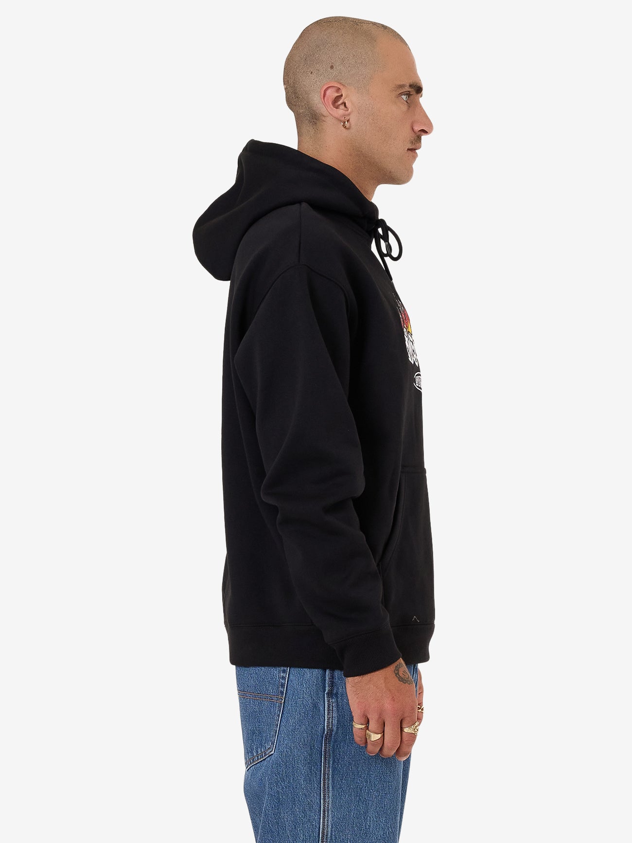Snake Eyes Pull Over Hood - Black XS