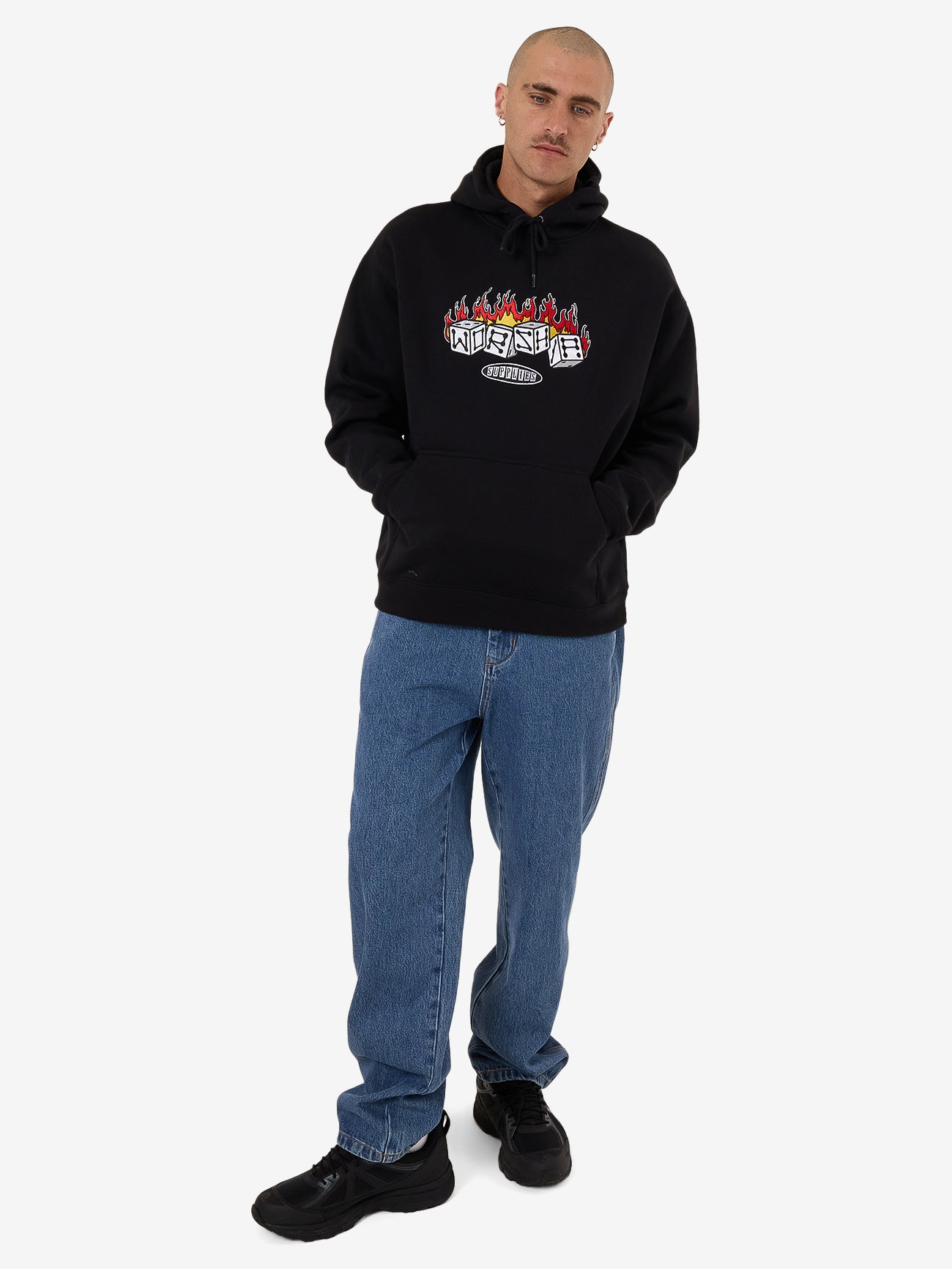 Snake Eyes Pull Over Hood - Black XS