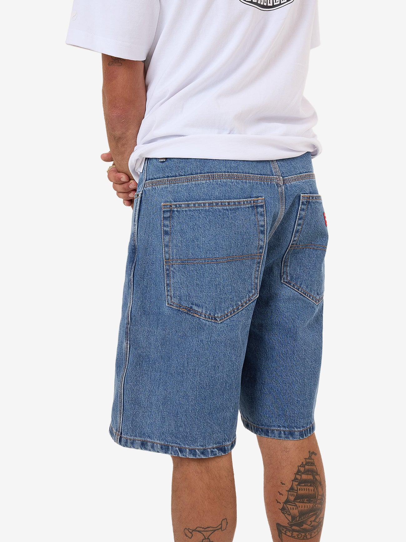 Glazed And Confused Carpenter Jean Short - Sky High Blue
