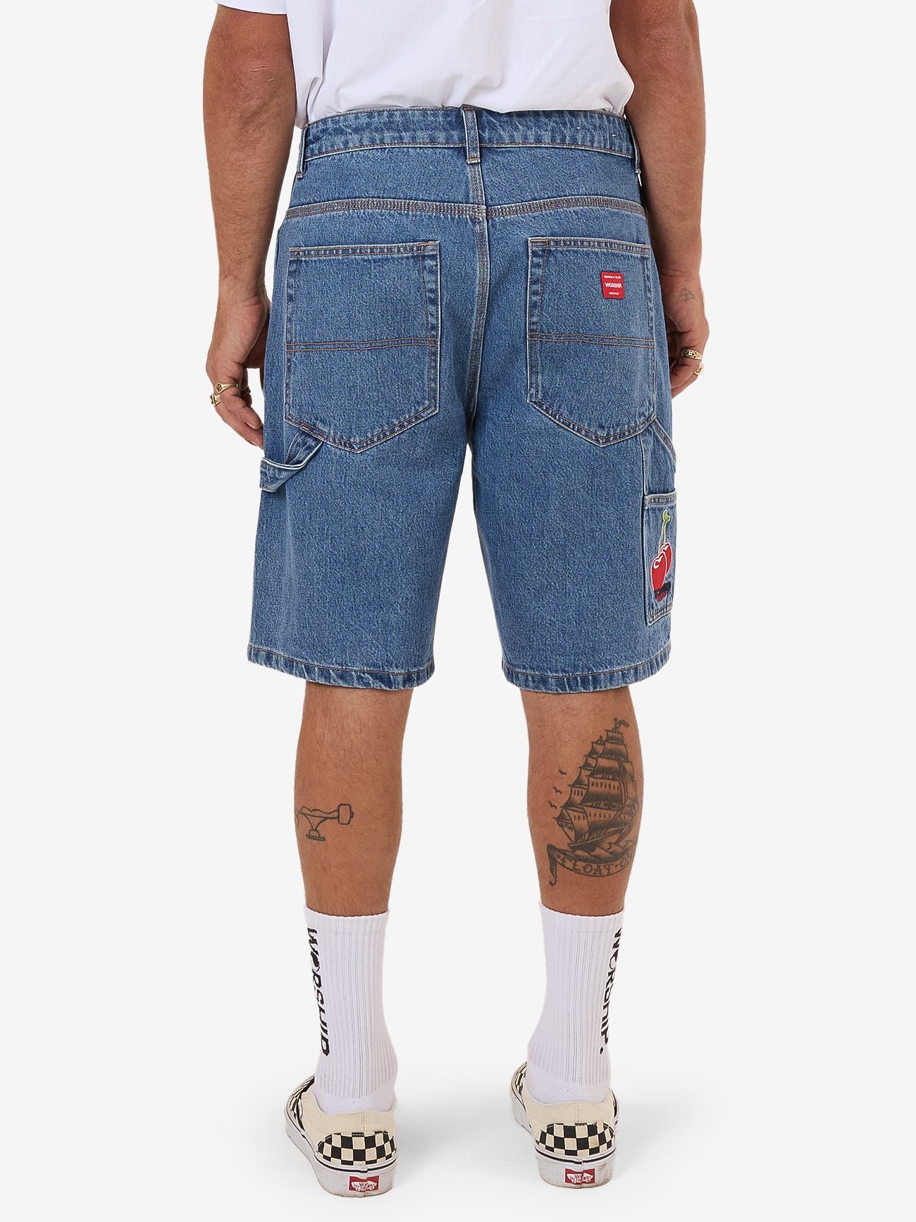 Glazed And Confused Carpenter Jean Short - Sky High Blue