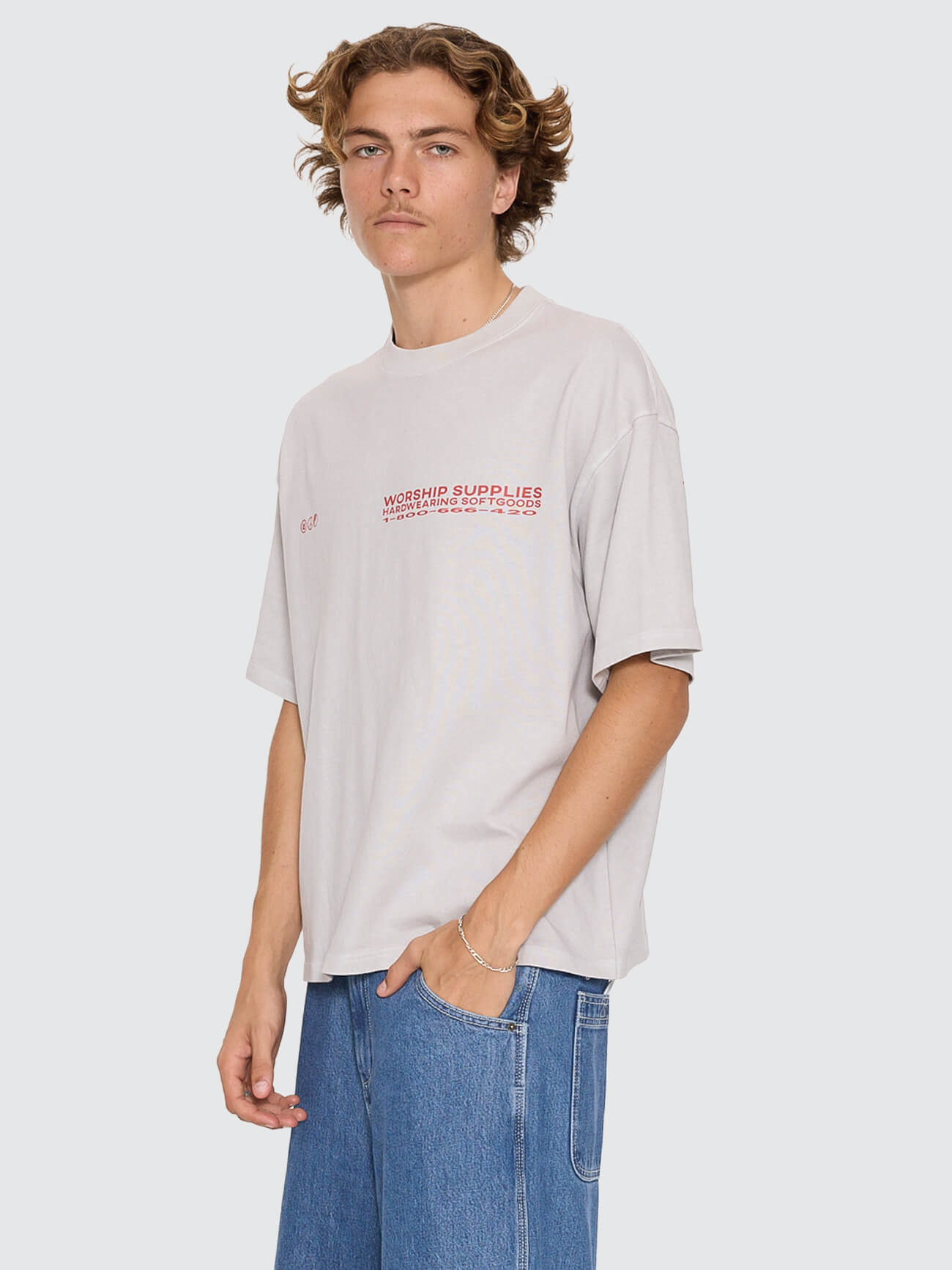 Data Point Box Crop Tee - Vapour Grey XS