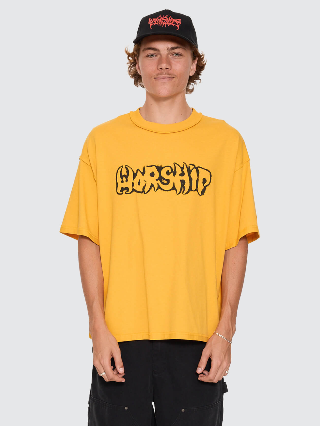 Fadeaway Box Crop Overdye Tee - Solar Yellow XS