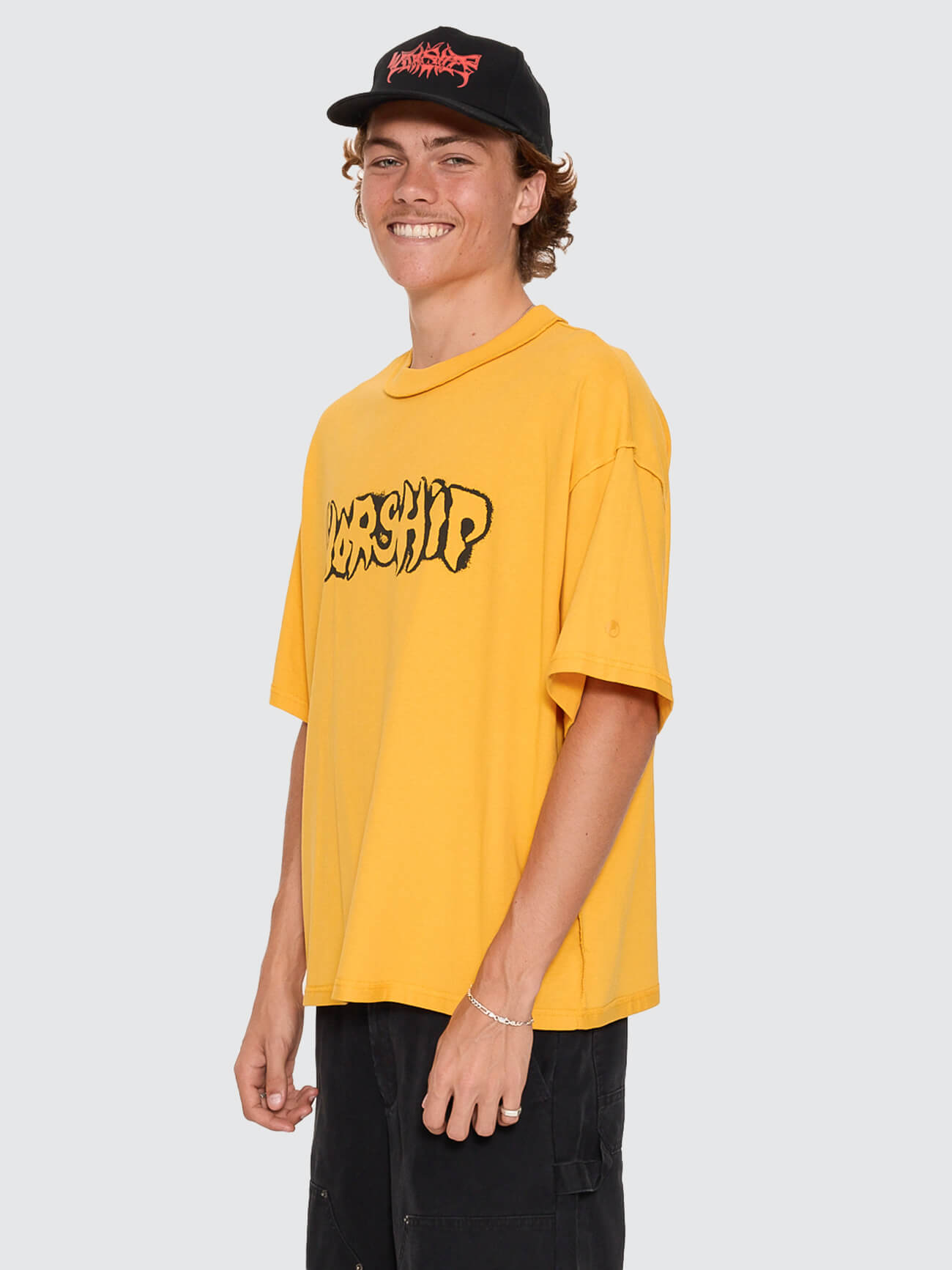 Fadeaway Box Crop Overdye Tee - Solar Yellow XS