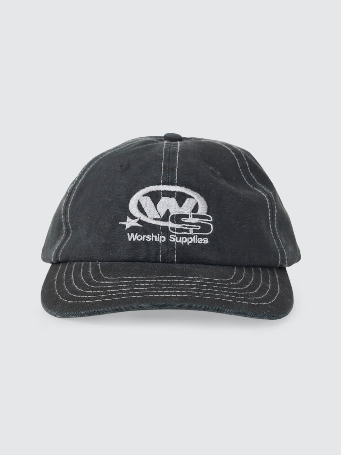 Topper 6 Panel Hat - Washed Black One Size