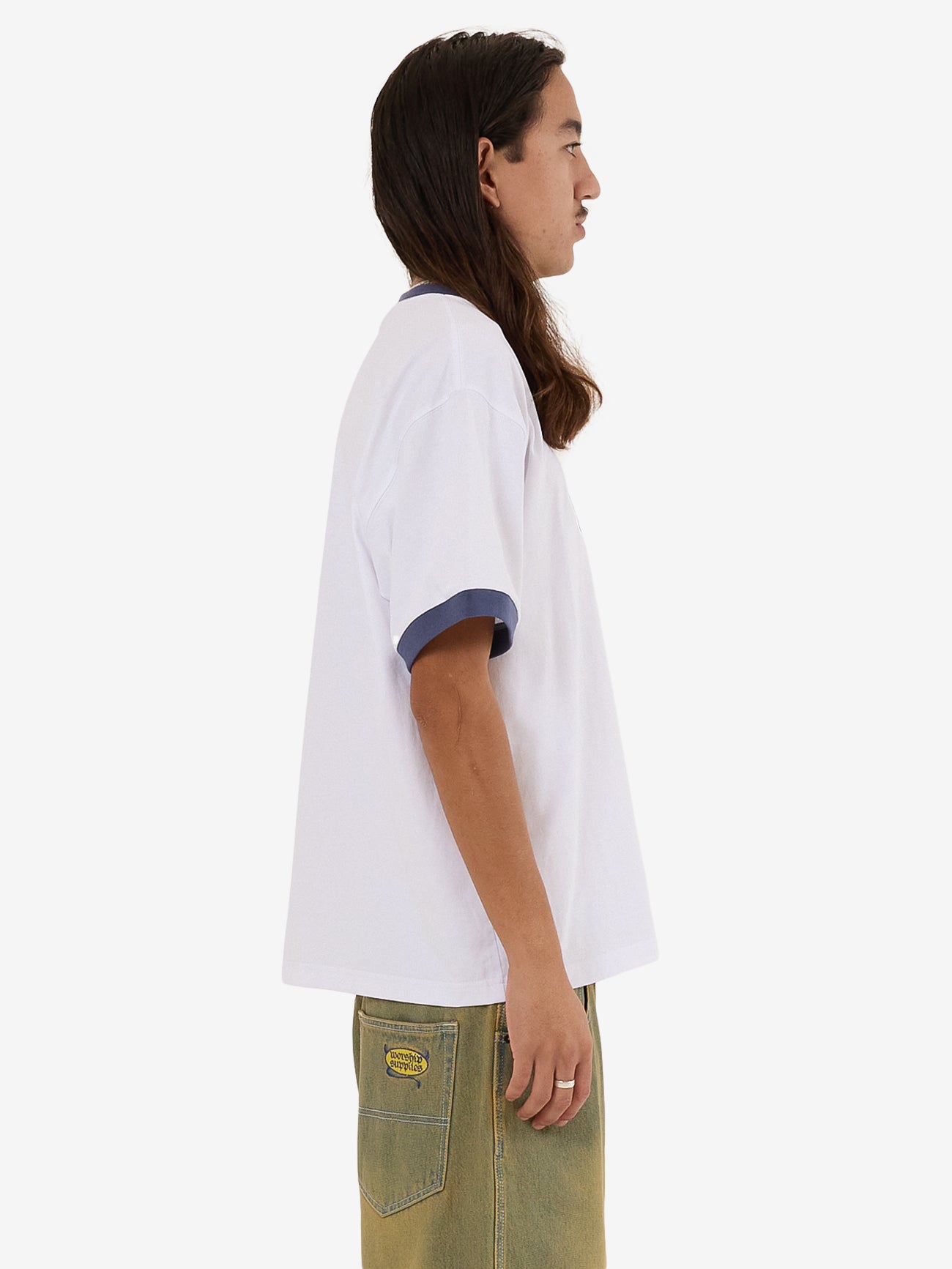 Devilish Ringer Tee - White XS